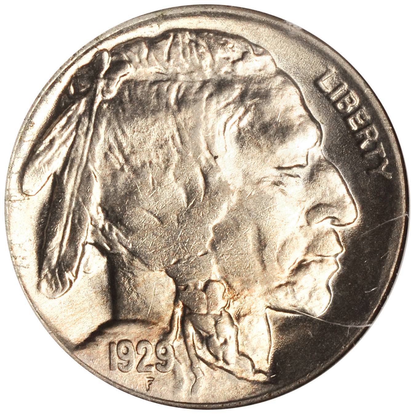 1929 Buffalo Nickel. FS-101 (FS-016.8). Doubled Die Obverse. MS-63 (ANACS).