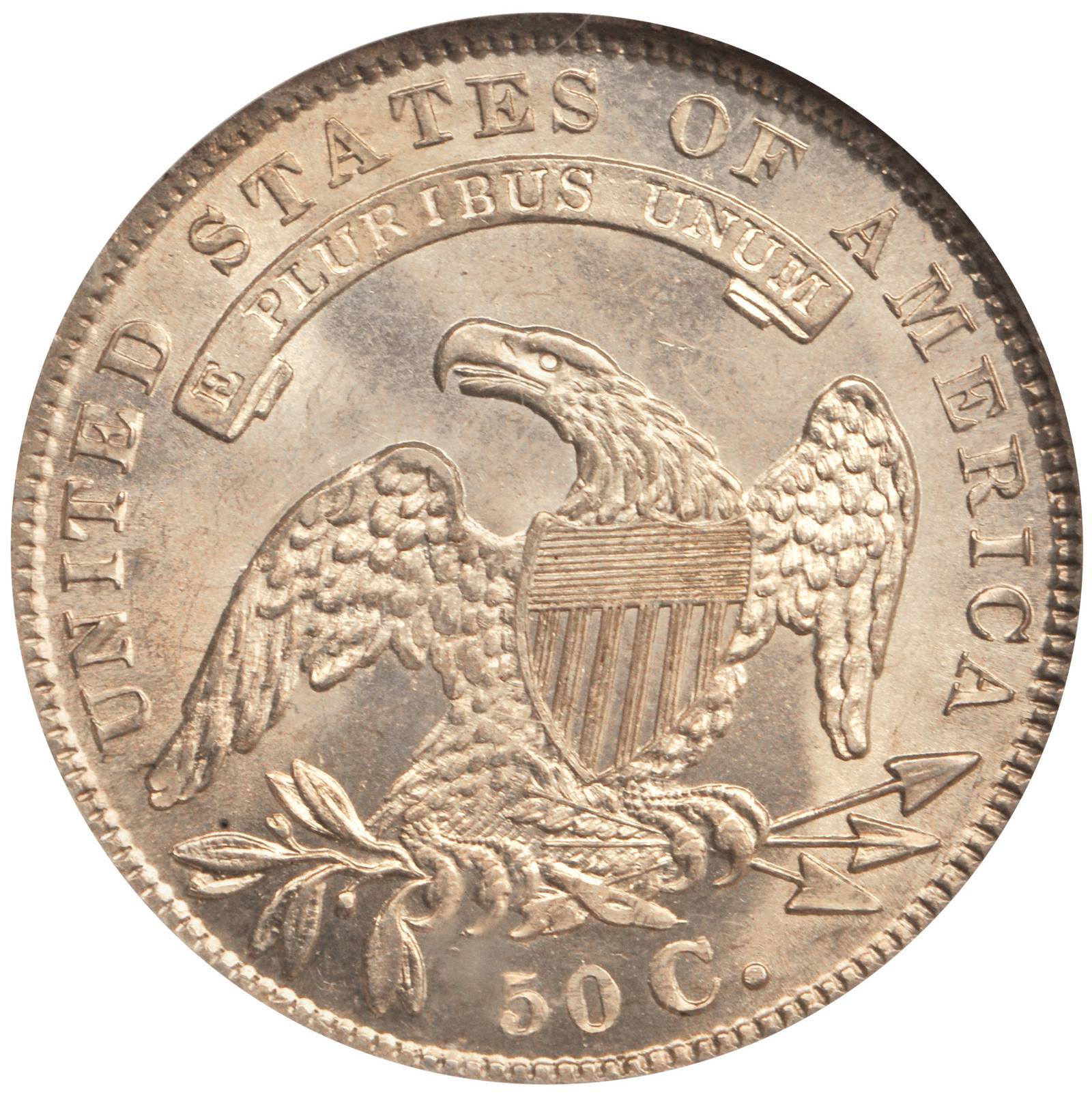 1836 50c Lettered Edge, Beaded Reverse MS thumbnail 7