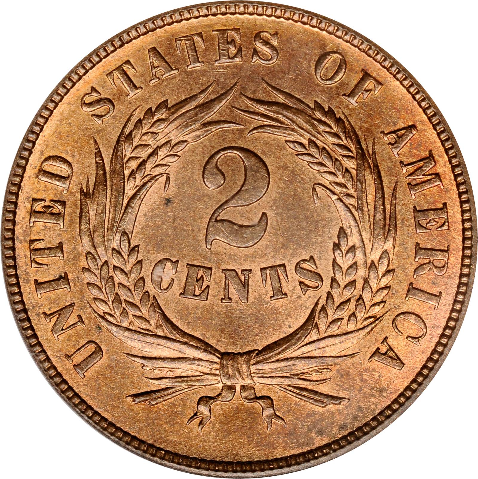 1869 2c MPD & RPD, FS-301 MS RD MS66 RD thumbnail 2