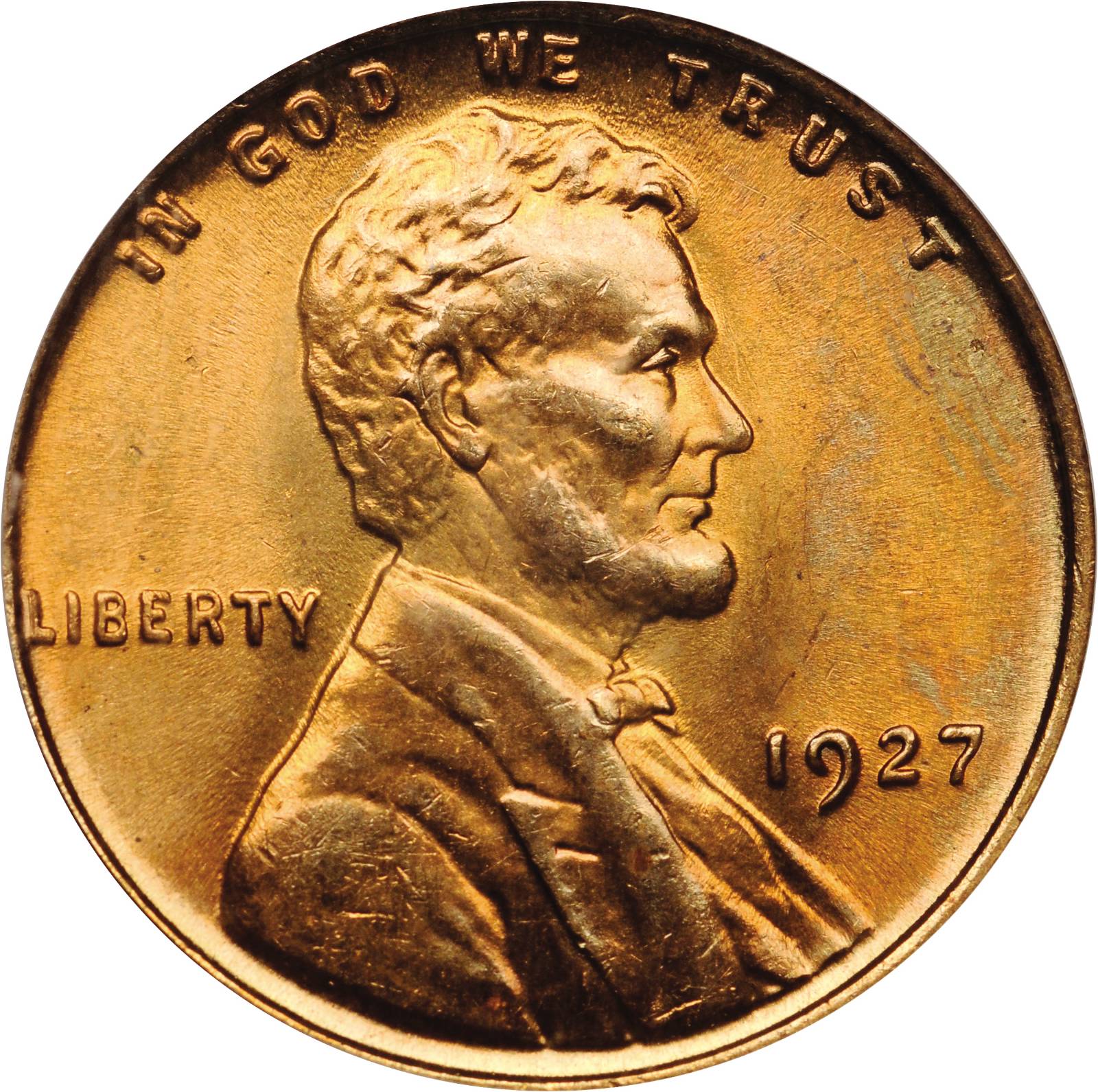 1927 Lincoln Cent. FS-101 (FS-013.5). Doubled Die Obverse. MS-64 RD (PCGS).