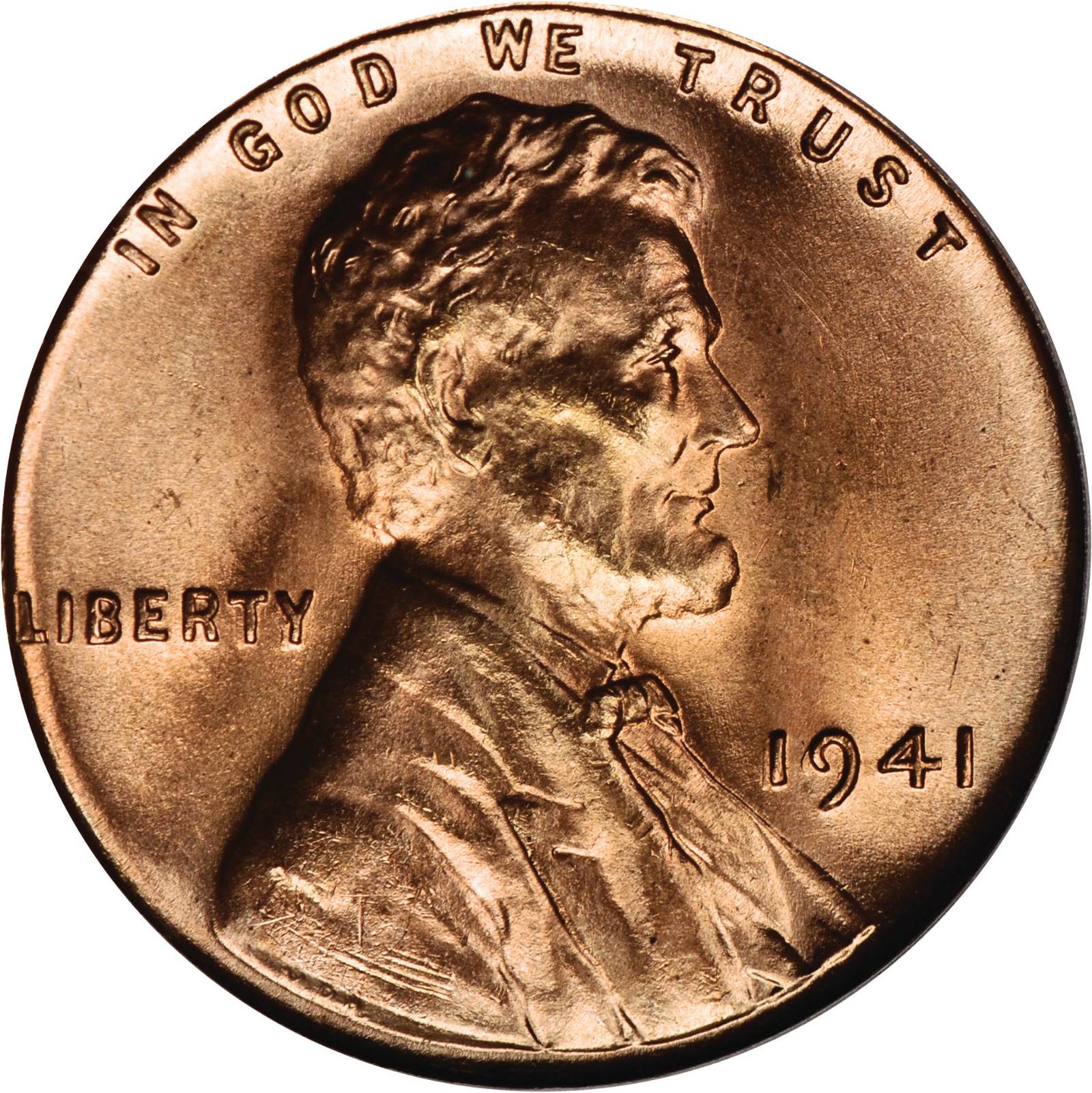 1941 Lincoln Cent. FS-103 (FS-018.3). Doubled Die Obverse. MS-65 RD (PCGS).