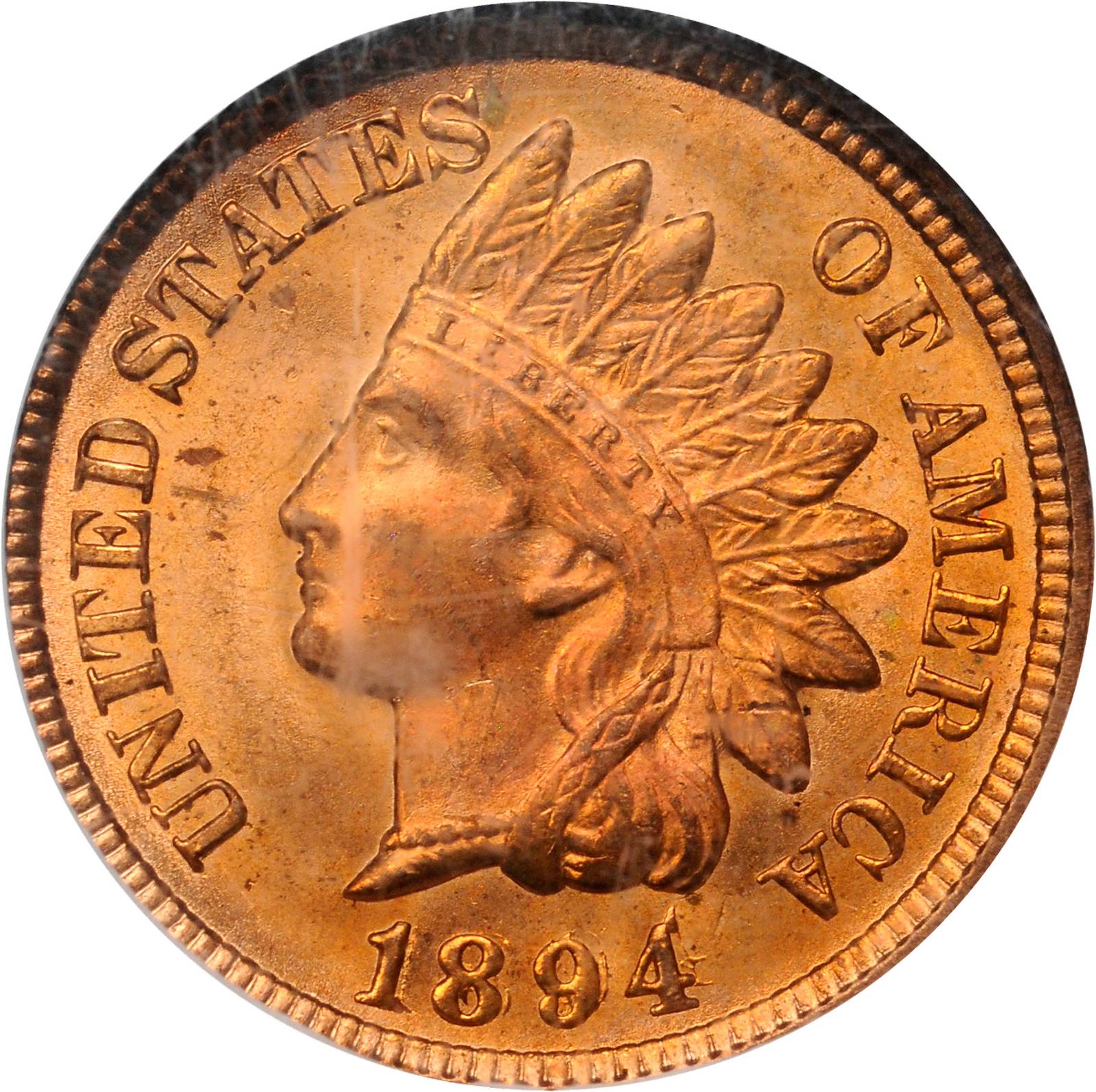 1894/1894 Indian Cent. Snow-1, FS-301 (FS-011). Repunched Date. MS-64 RD (NGC). Eagle Eye Photo Seal.