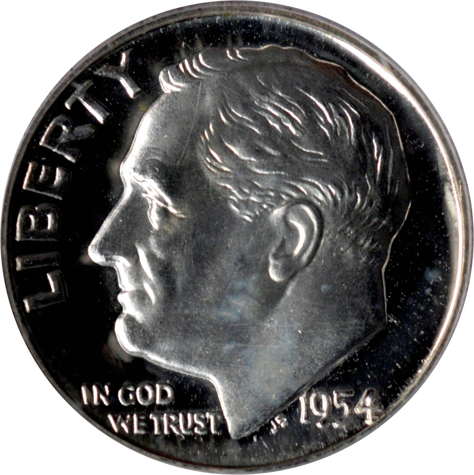 1954 10c Doubled Die Obverse, FS-101 PR DCAM thumbnail 5