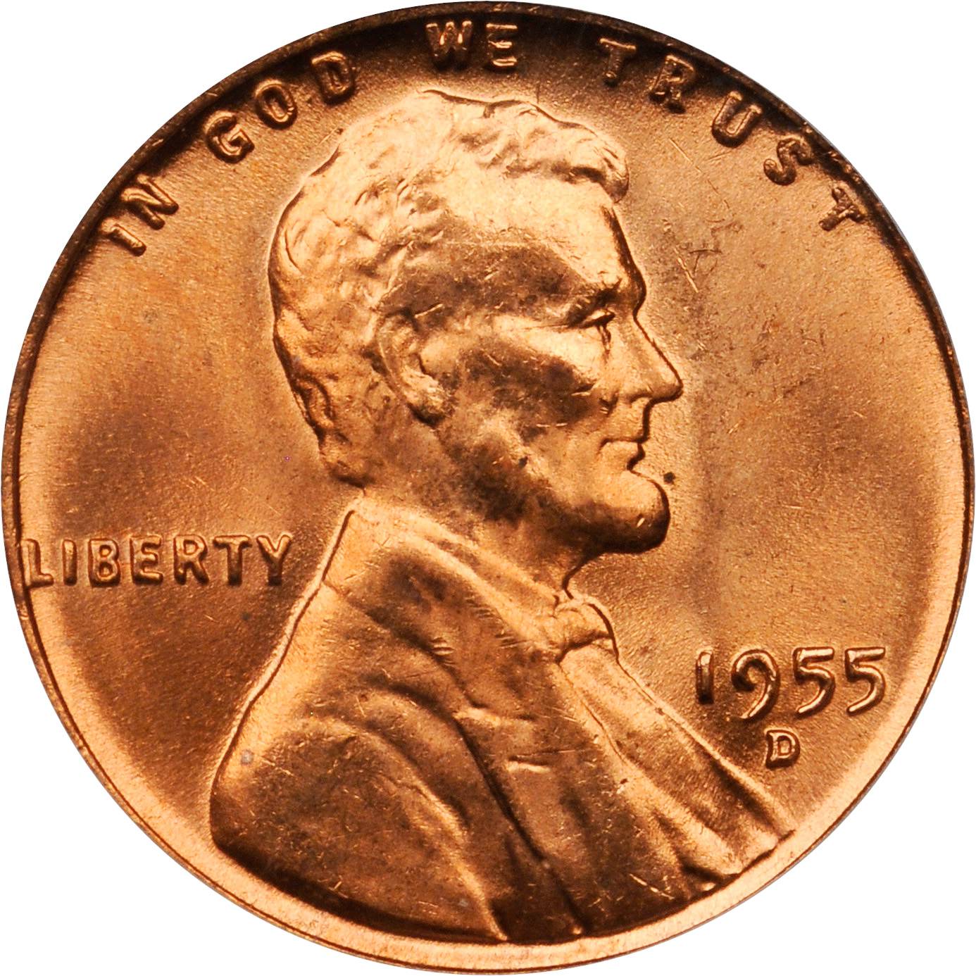 1955-D 1c Doubled Die Obverse, FS-101 MS RD MS62 RD thumbnail 17