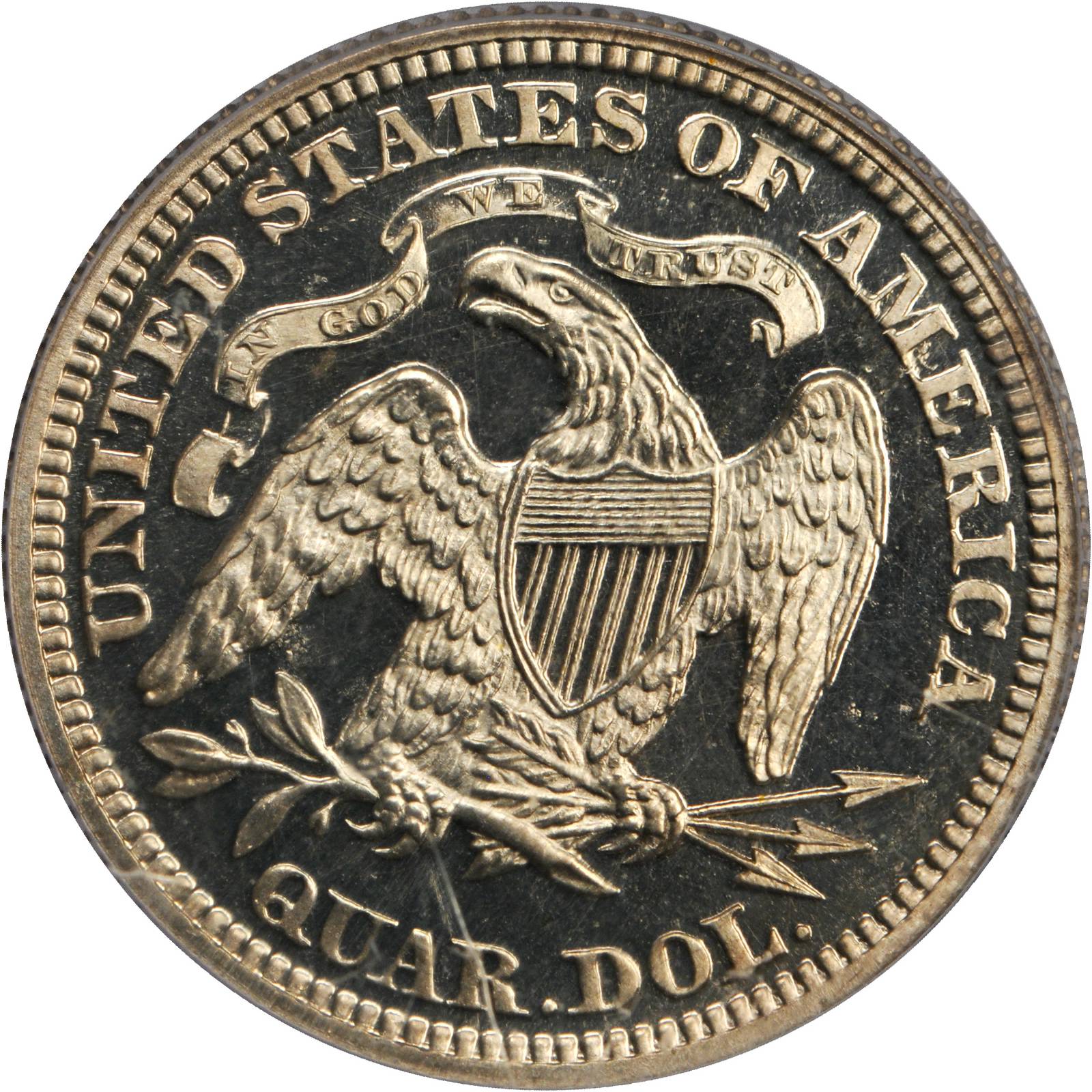 1864 P25c Silver, J-386 PR DCAM thumbnail 4