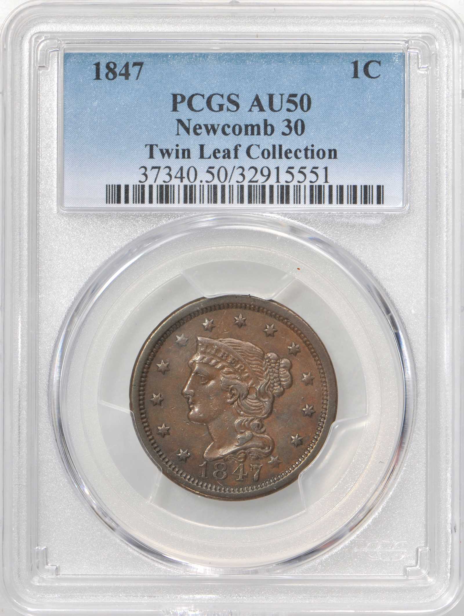 1847 1c N-30 MS BN thumbnail 6