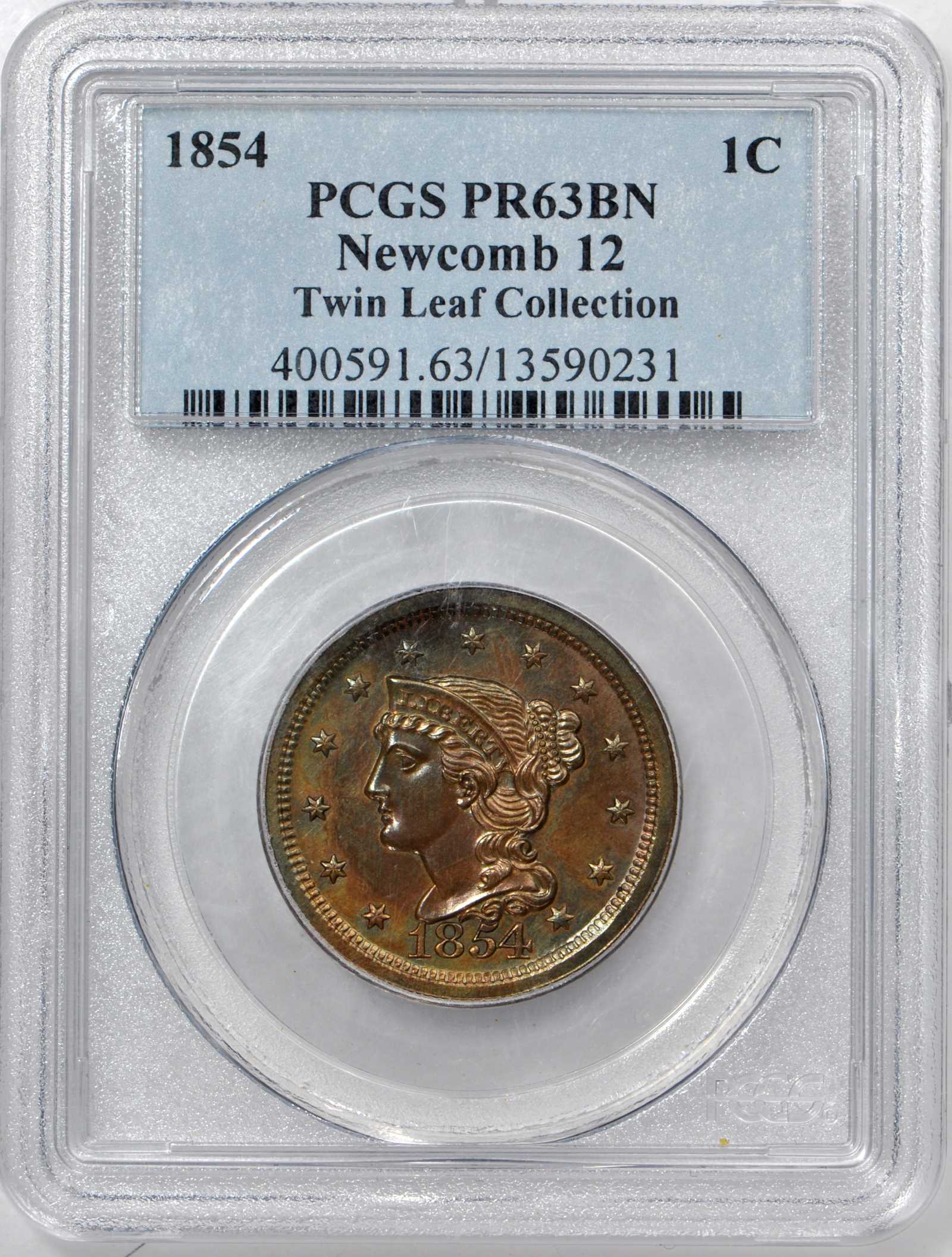 1854 1c PR BN PR63 BN thumbnail 4