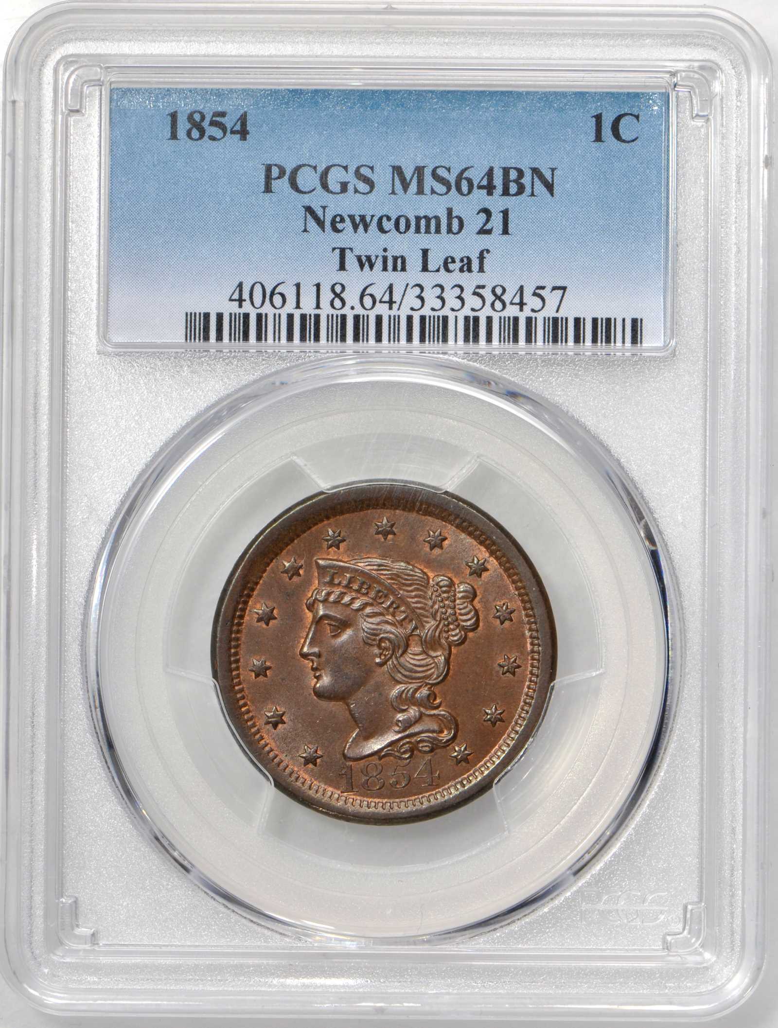 1854 1c N-21 MS BN thumbnail 3