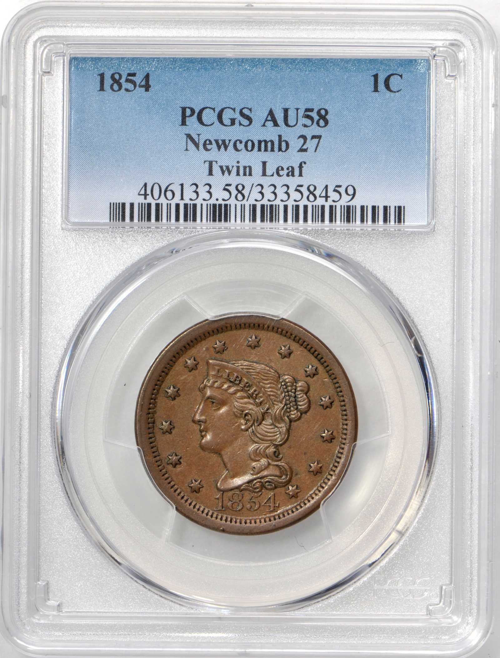 1854 1c N-27 MS BN thumbnail 2