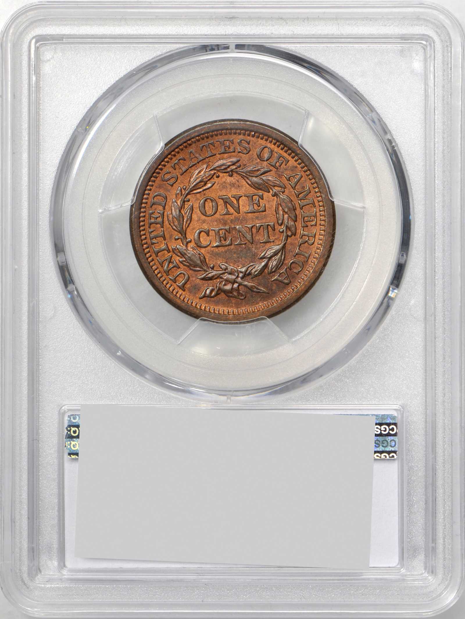 1855 1c Slanted 55, N-10 MS RB thumbnail 7