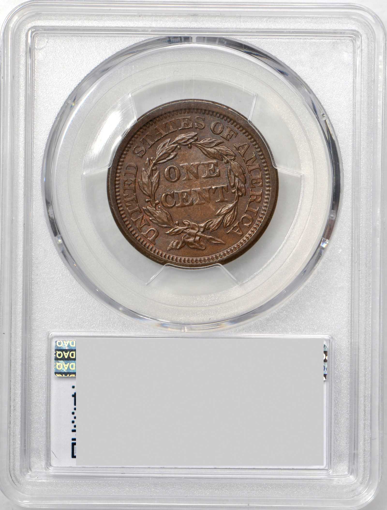 1855 1c Upright 55, N-12 MS BN thumbnail 5