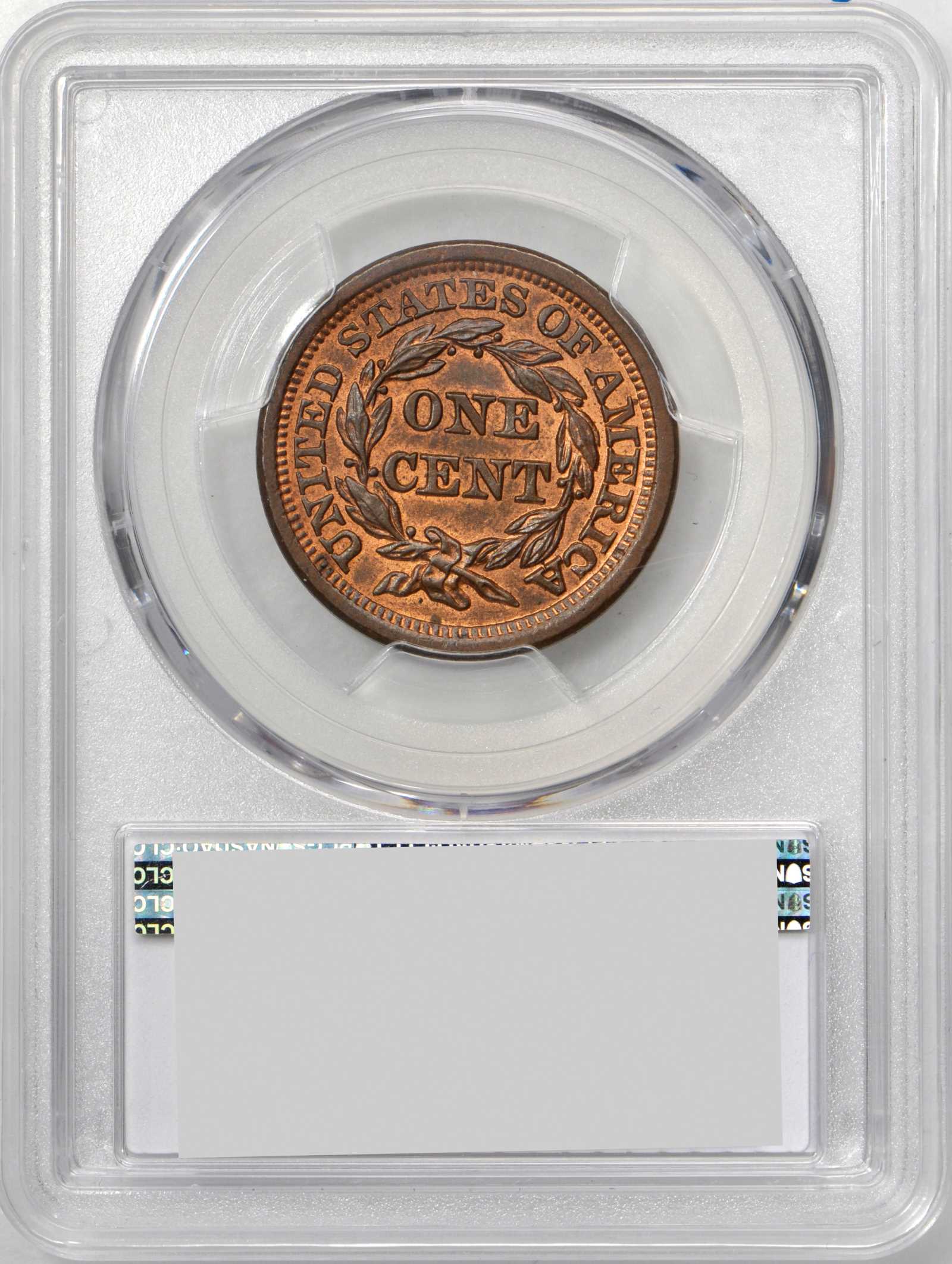 1856 1c Slanted 5, N-19 MS RB thumbnail 3