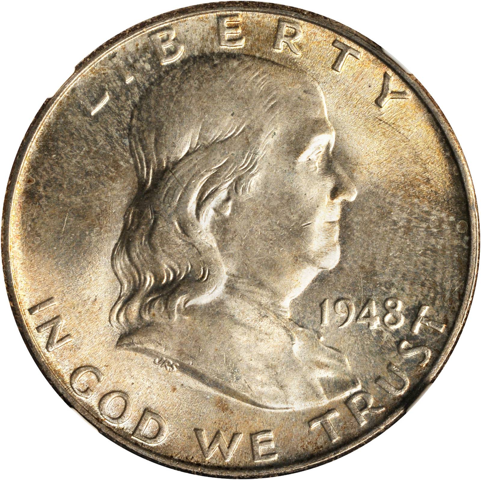 1948 Franklin Half Dollar. FS-801. Doubled Die Reverse. MS-65 FBL (NGC).