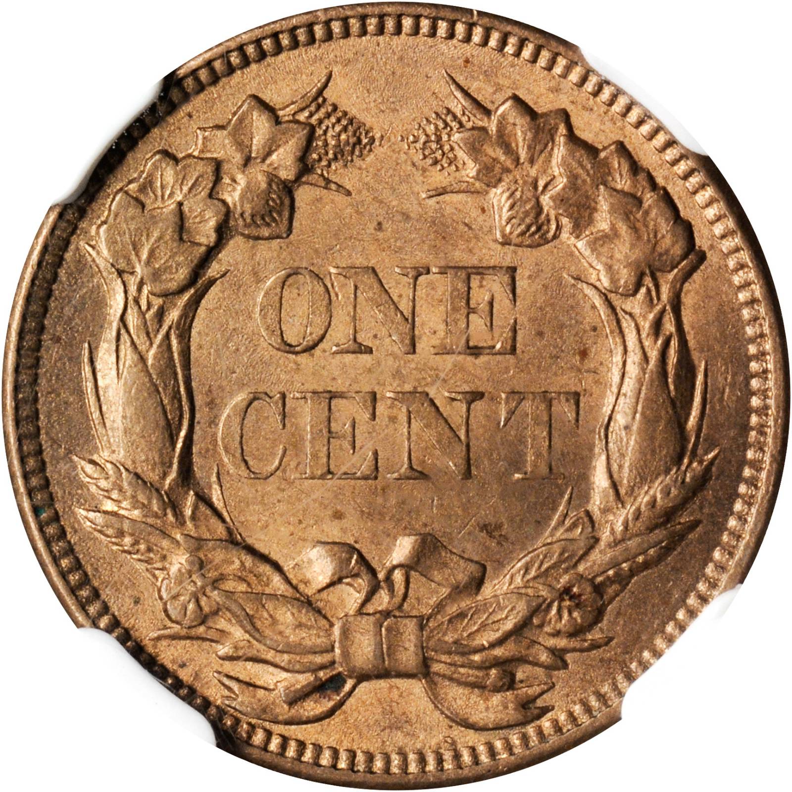 1858/(7) 1c LL, Weak Overdate, FS-302, S-7 MS thumbnail 7