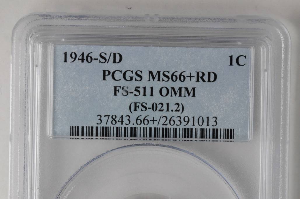 1946-S/D 1c Overmintmark, FS-511 MS RD MS62 RD thumbnail 18