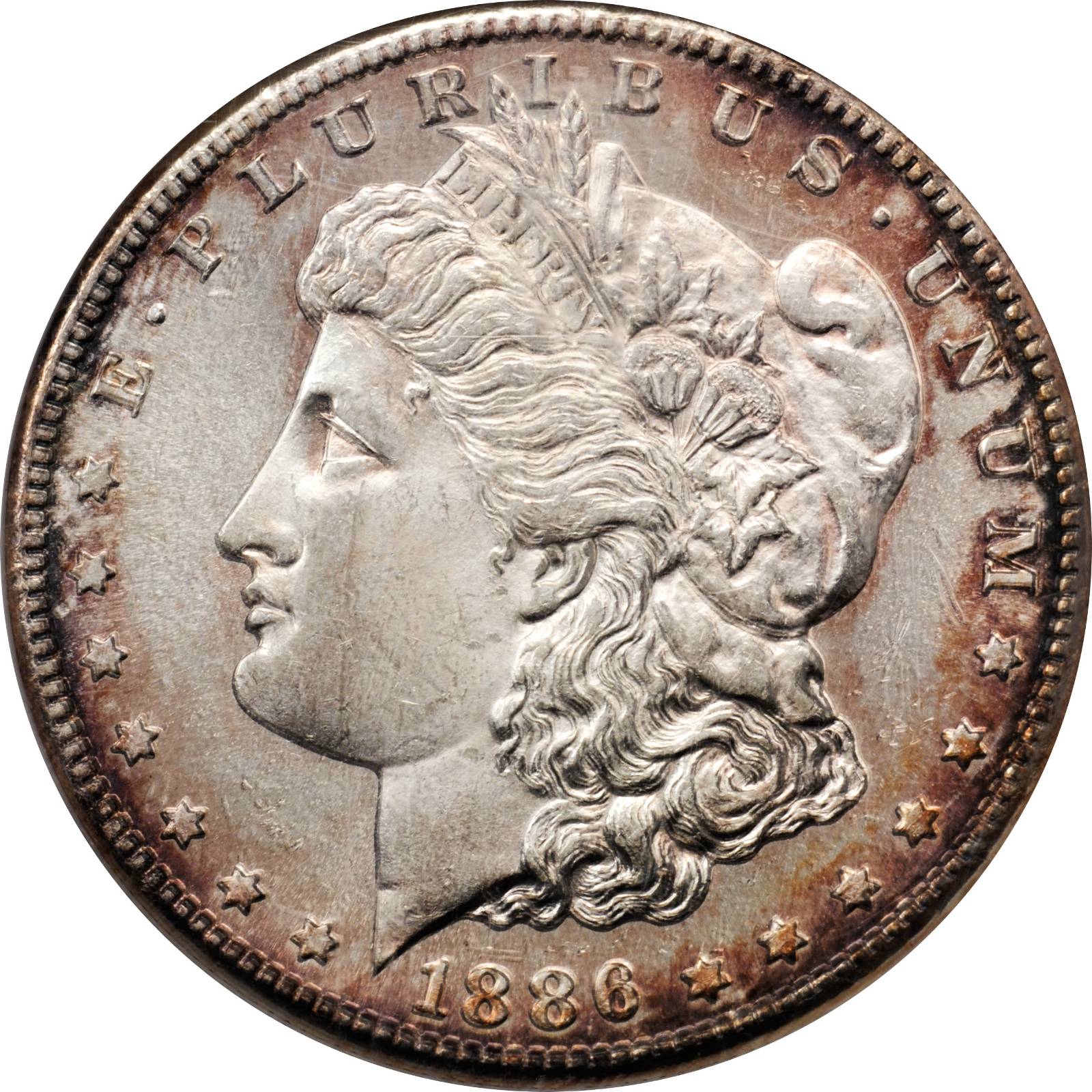 1886-S/S Morgan Silver Dollar. VAM-2. Top 100 Variety. Repunched Mintmark. MS-63 DPL (NGC).