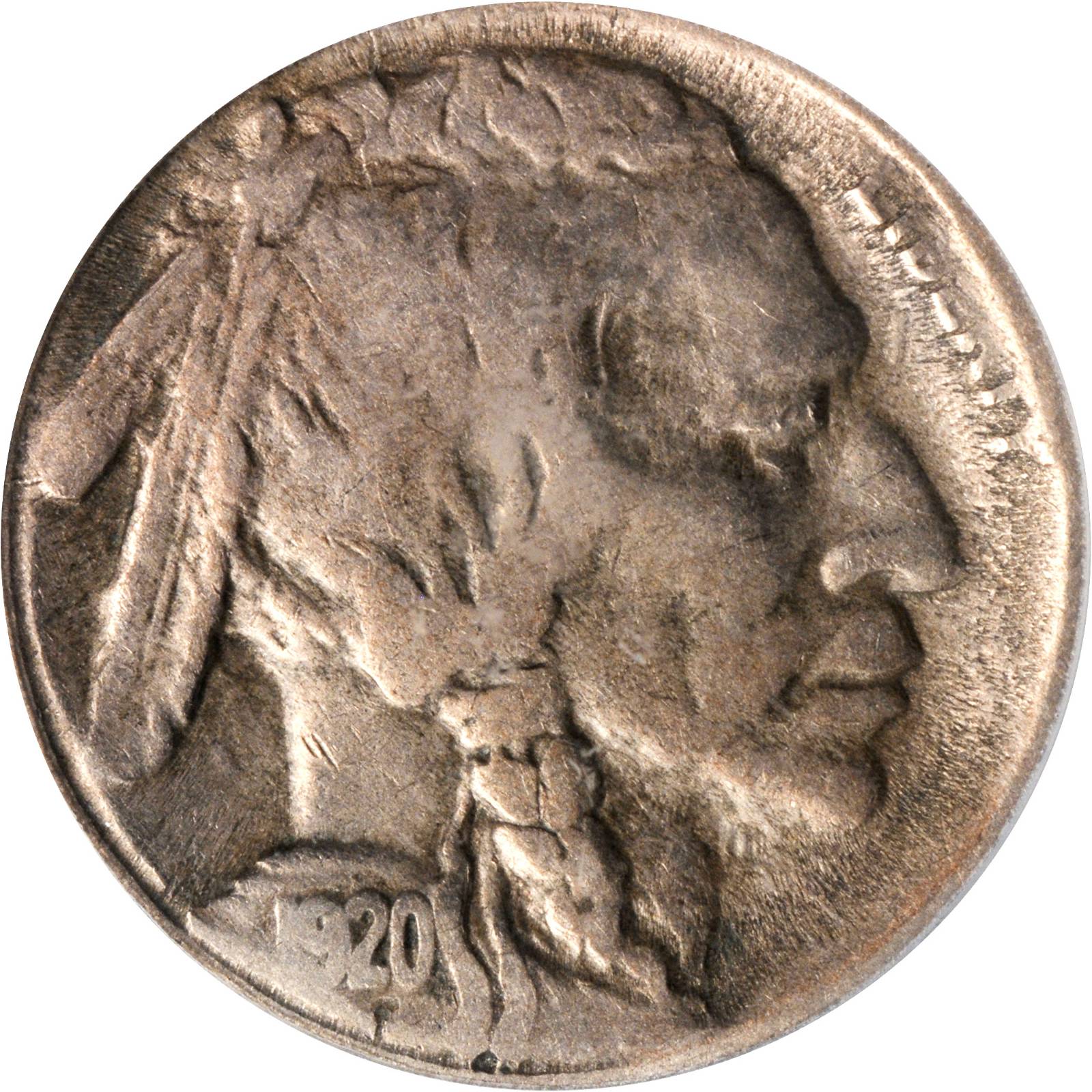 1920-S Buffalo Nickel. FS-401. Two Feathers. Fine-12 (PCGS).