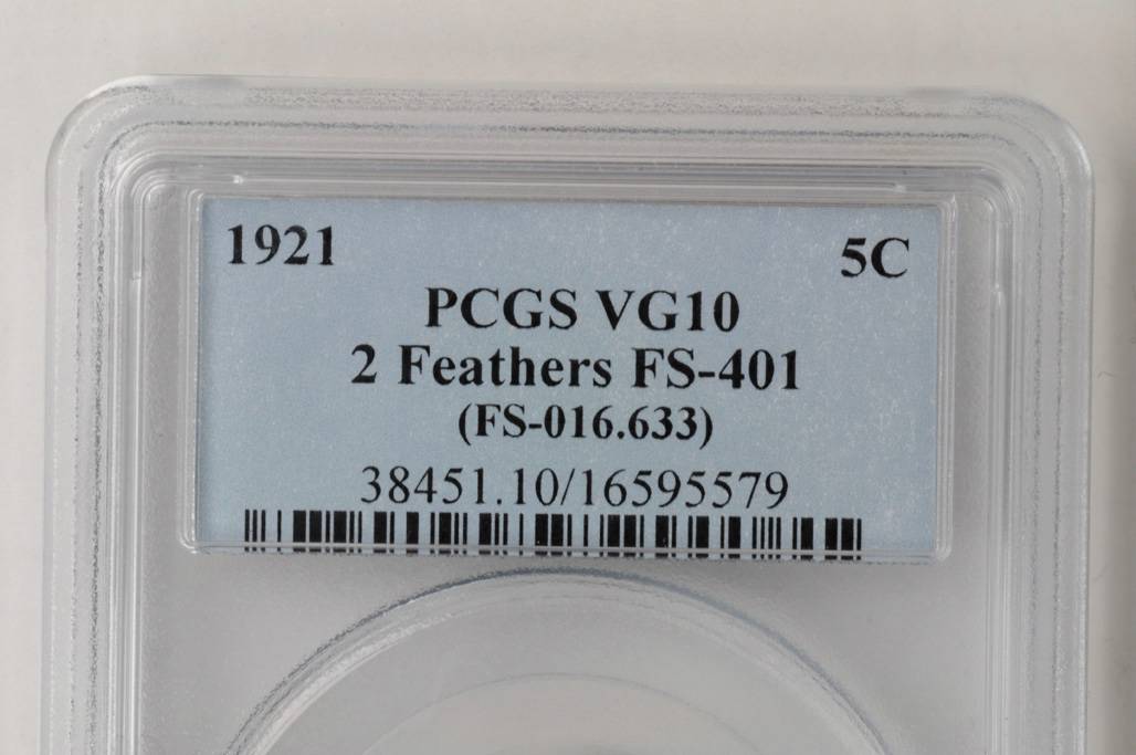 1921 5c VF20 CAC thumbnail 7