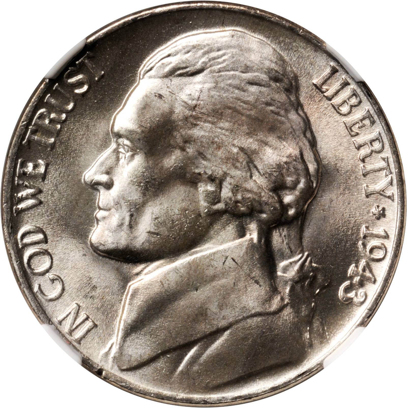 1943-P Jefferson Nickel. FS-106. Doubled Die Obverse. MS-66 5FS (NGC).