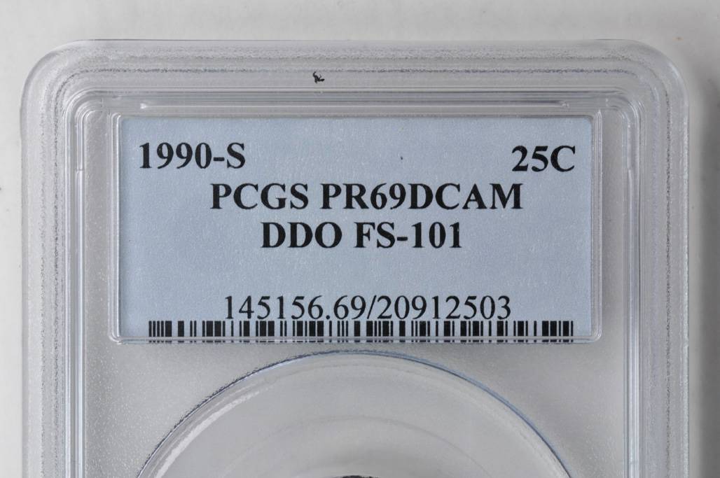 1990-S 25c Doubled Die Obverse, FS-101 PR DCAM PR63 DCAM thumbnail 9