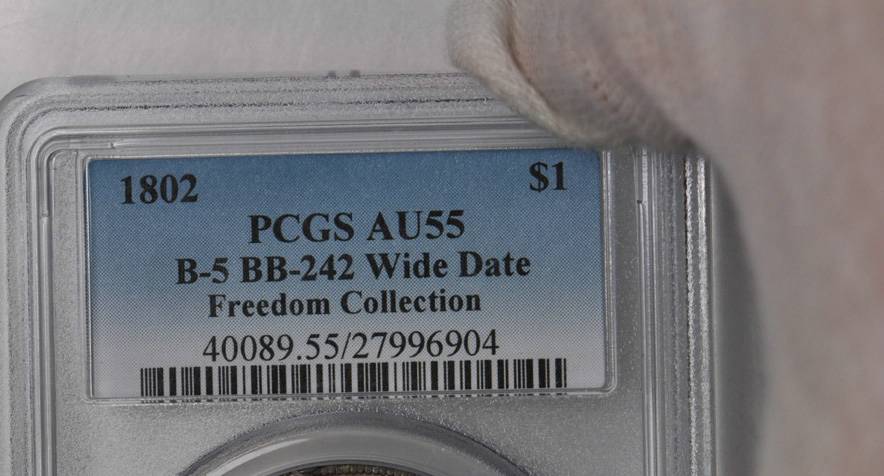 1802 $1  Wide Date, B-5, BB-242 VG8 thumbnail 21