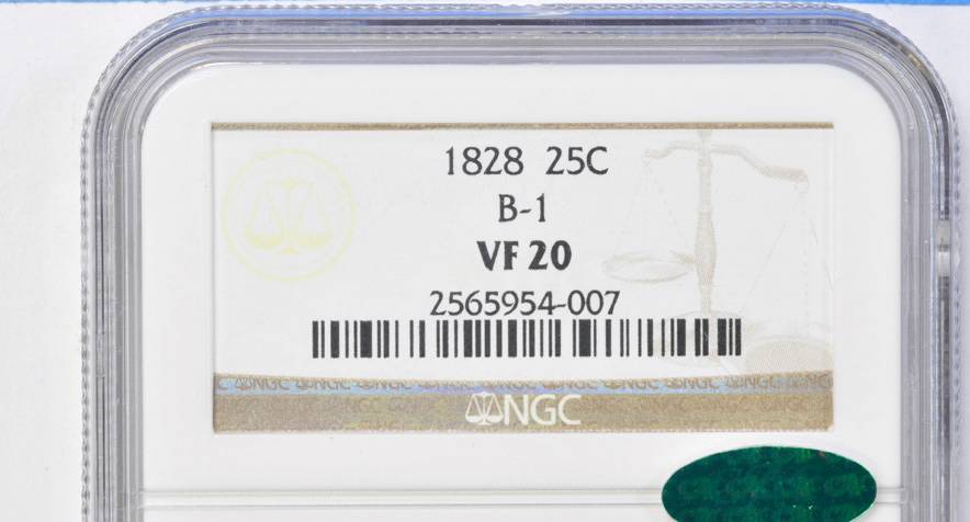 1828 25c B-1 MS63 thumbnail 20