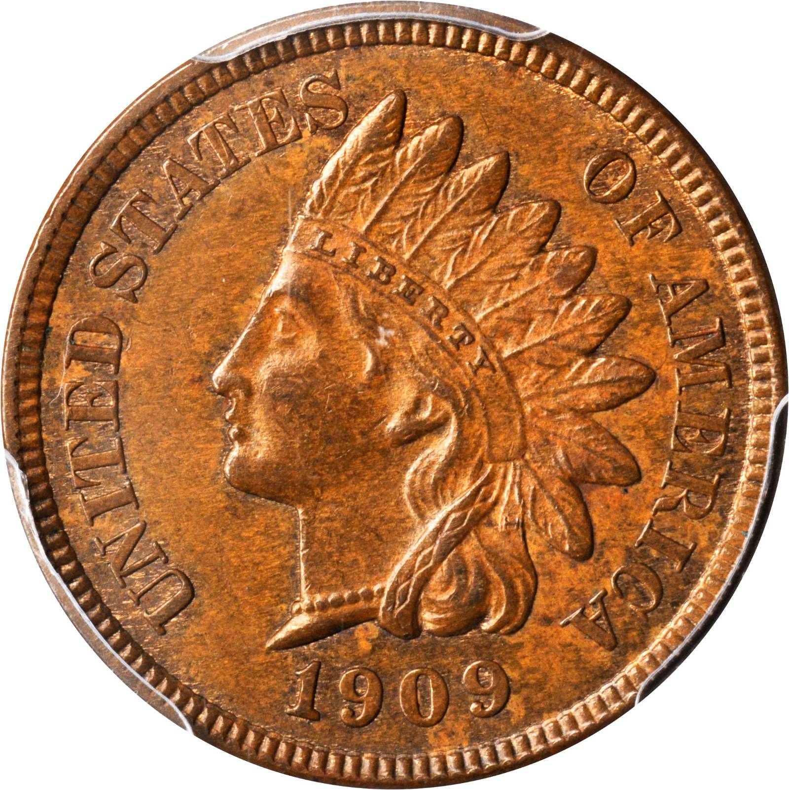 1909 Indian Cent. Snow-1, FS-101. Doubled Die Obverse. MS-62 BN (PCGS).