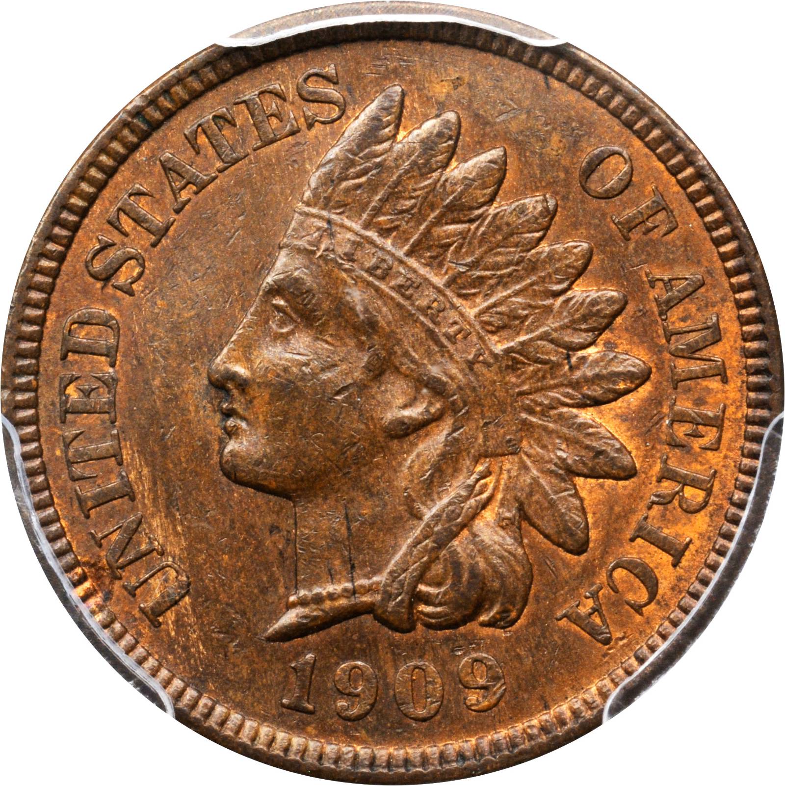 1909 Indian Cent. Snow-1, FS-101. Doubled Die Obverse. MS-62 BN (PCGS).