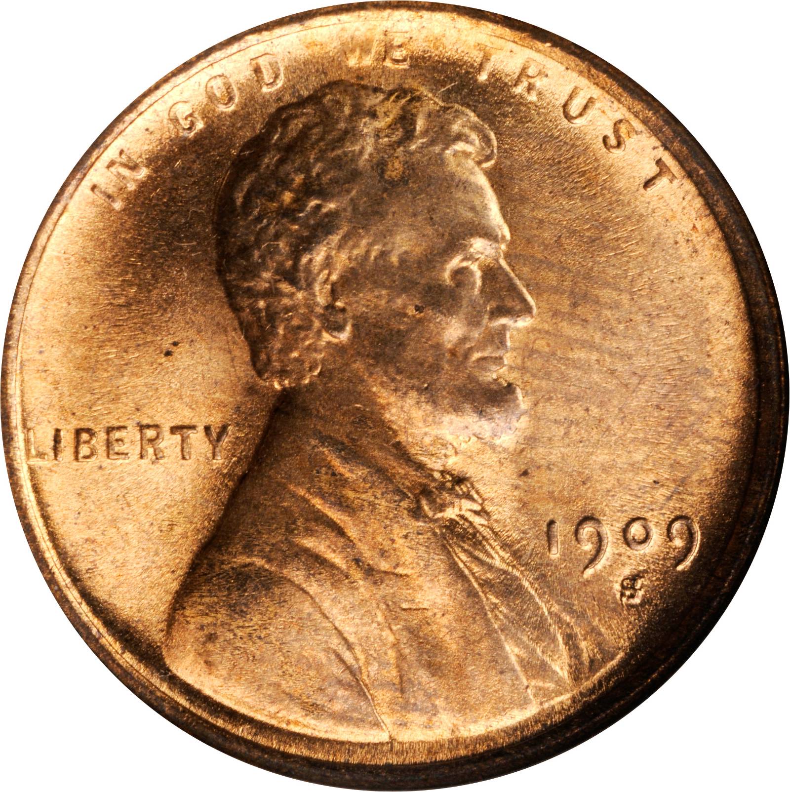 1909-S/S Lincoln Cent. FS-1502. S/Horizontal S. MS-64 RD (NGC).
