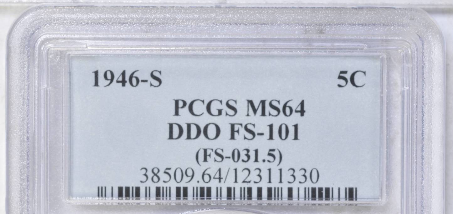 1946-S 5c Doubled Die Obverse, FS-101 MS thumbnail 4
