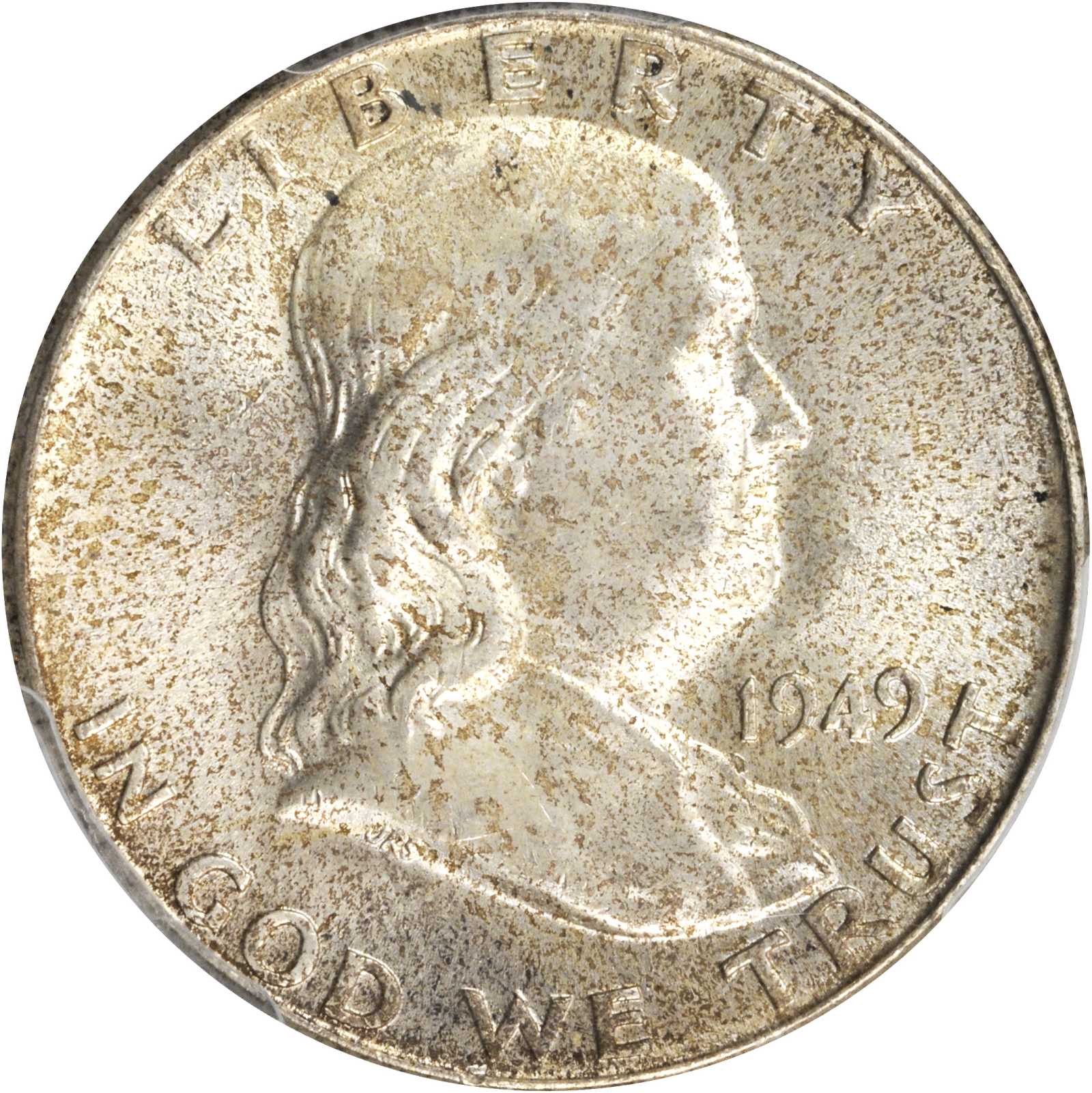 1949 Franklin Half Dollar. FS-401. "Bugs Bunny." MS-65 FBL (PCGS).