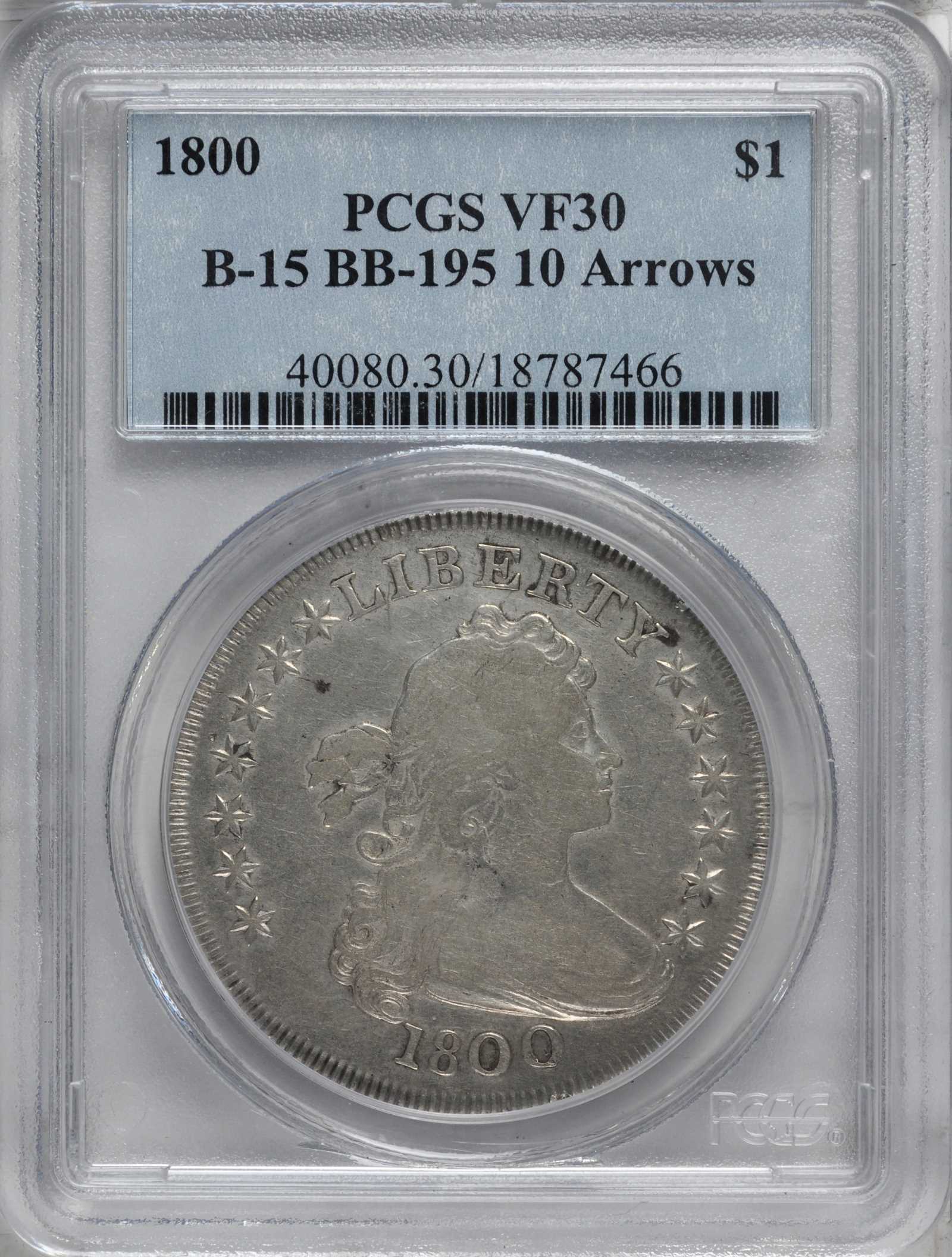 1800 $1  10 Arrows, B-15, BB-195 G6 thumbnail 6