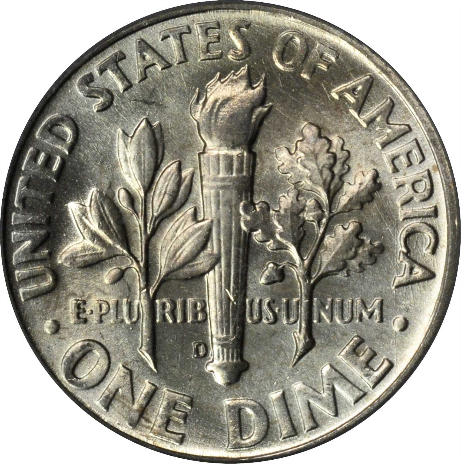 1964-D/D 10c Repunched Mintmark, FS-502 VF25 CAC thumbnail 2