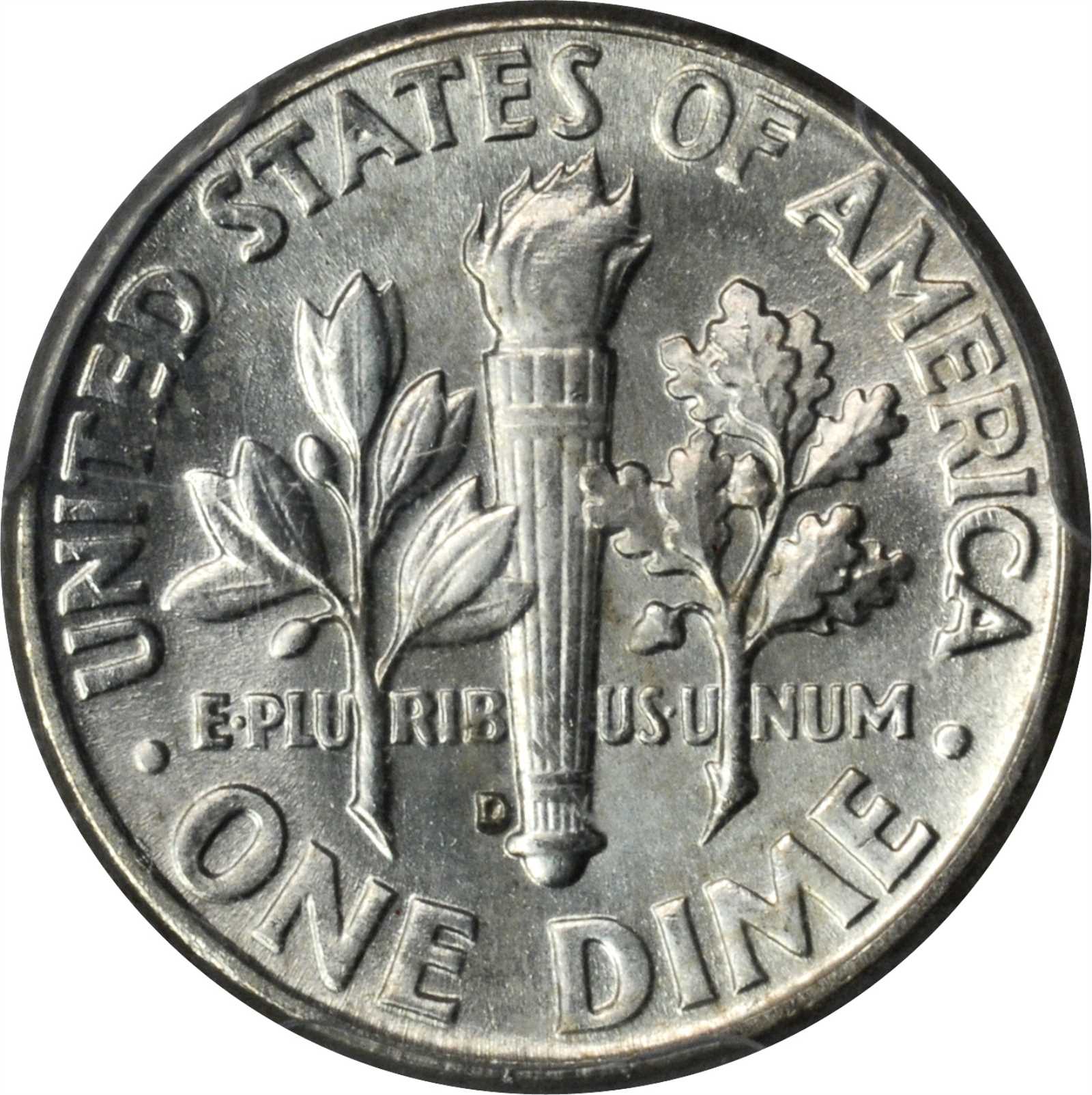 1964-D/D 10c Repunched Mintmark, FS-501 MS FB MS64 FB thumbnail 2