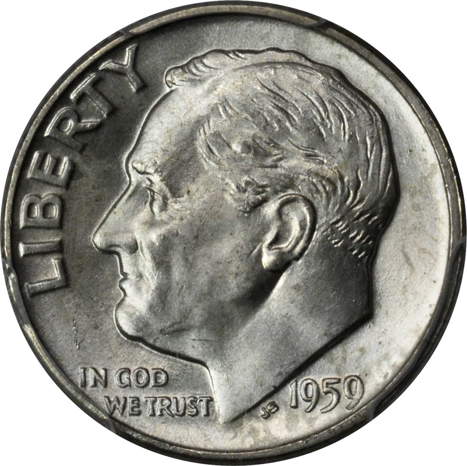 1959-D/D Roosevelt Dime. FS-504. Repunched Mintmark. MS-65 FB (PCGS).
