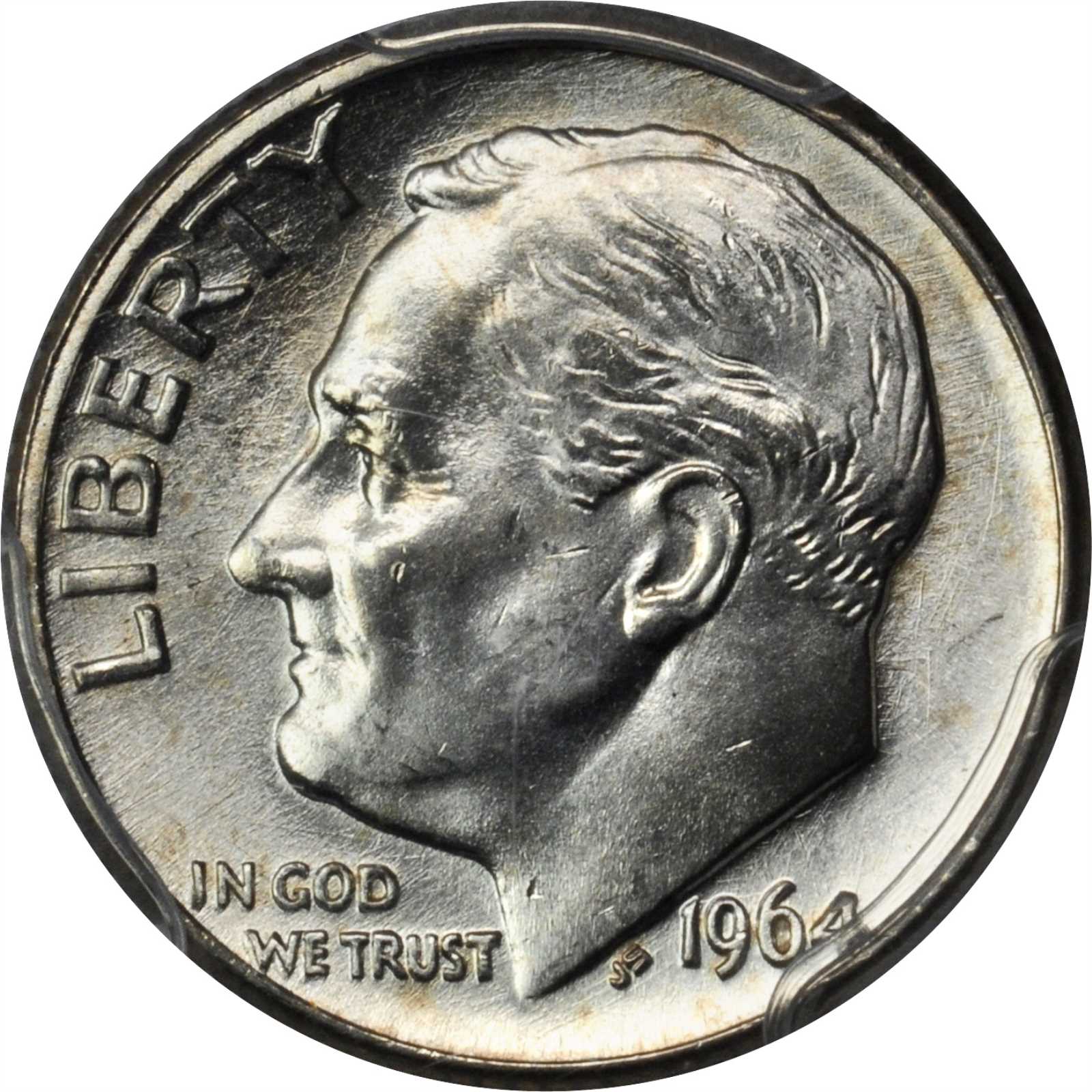 1964-D Roosevelt Dime. FS-802. Doubled Die Reverse. MS-65 FB (PCGS).