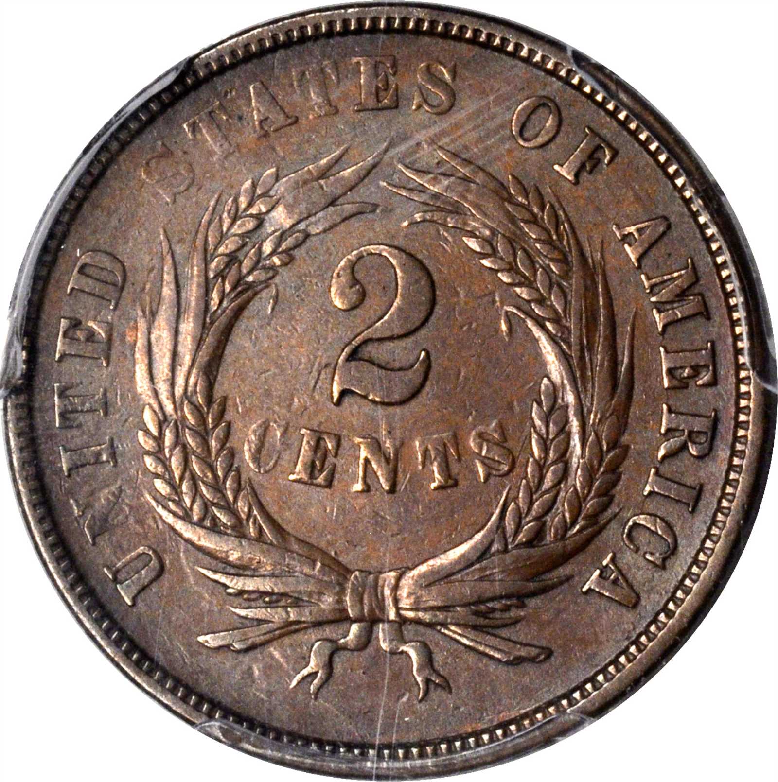 1864 2c Small Motto, FS-401 MS BN VF25 BN CAC thumbnail 12
