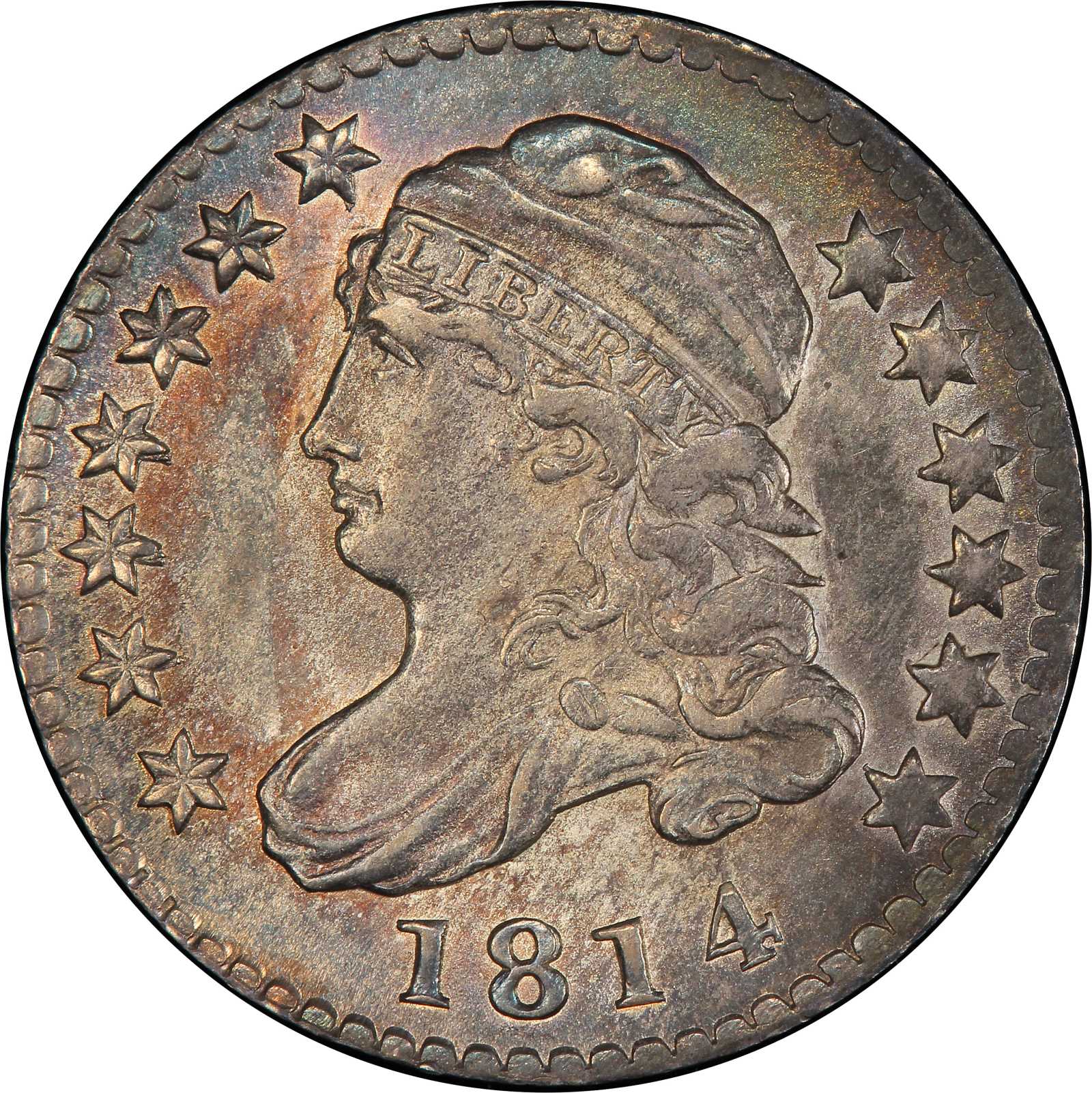 1814 Capped Bust Dime. John Reich-4. Rarity-2. Large Date. Mint State-65 (PCGS).