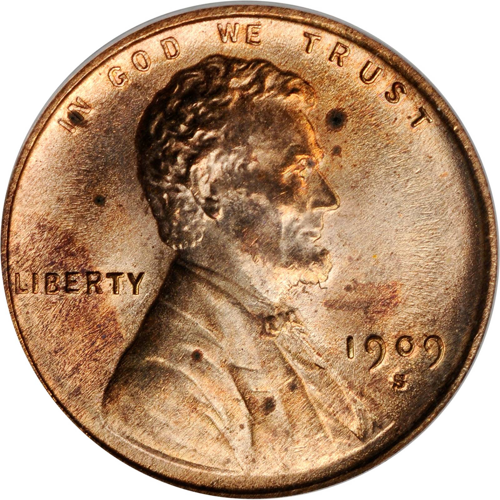 1909-S/S Lincoln Cent. FS-1502. S/Horizontal S. Genuine--Code 92, Cleaning (PCGS).