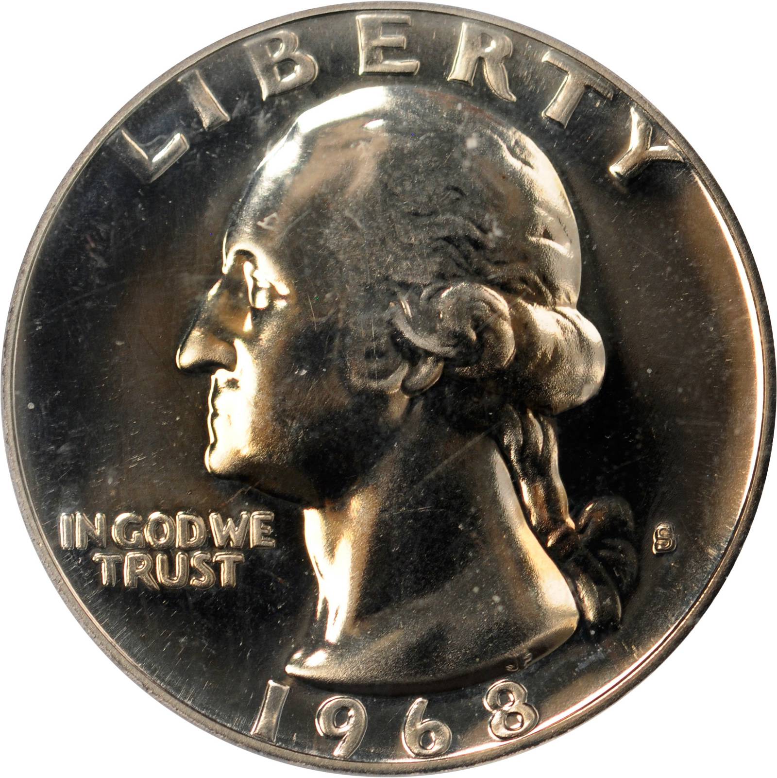 1968-S 25c Doubled Die Obverse, FS-101 PR thumbnail 3