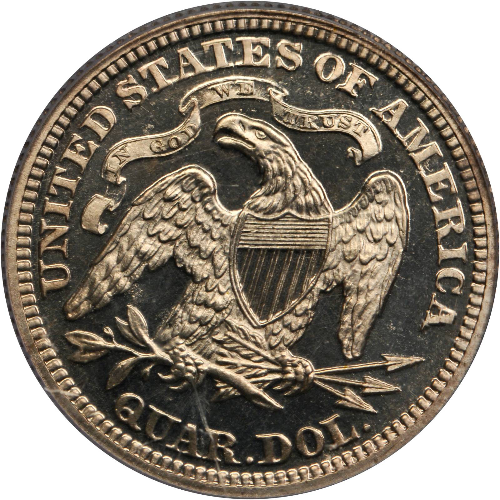 1864 P25c Silver, J-386 PR DCAM thumbnail 2