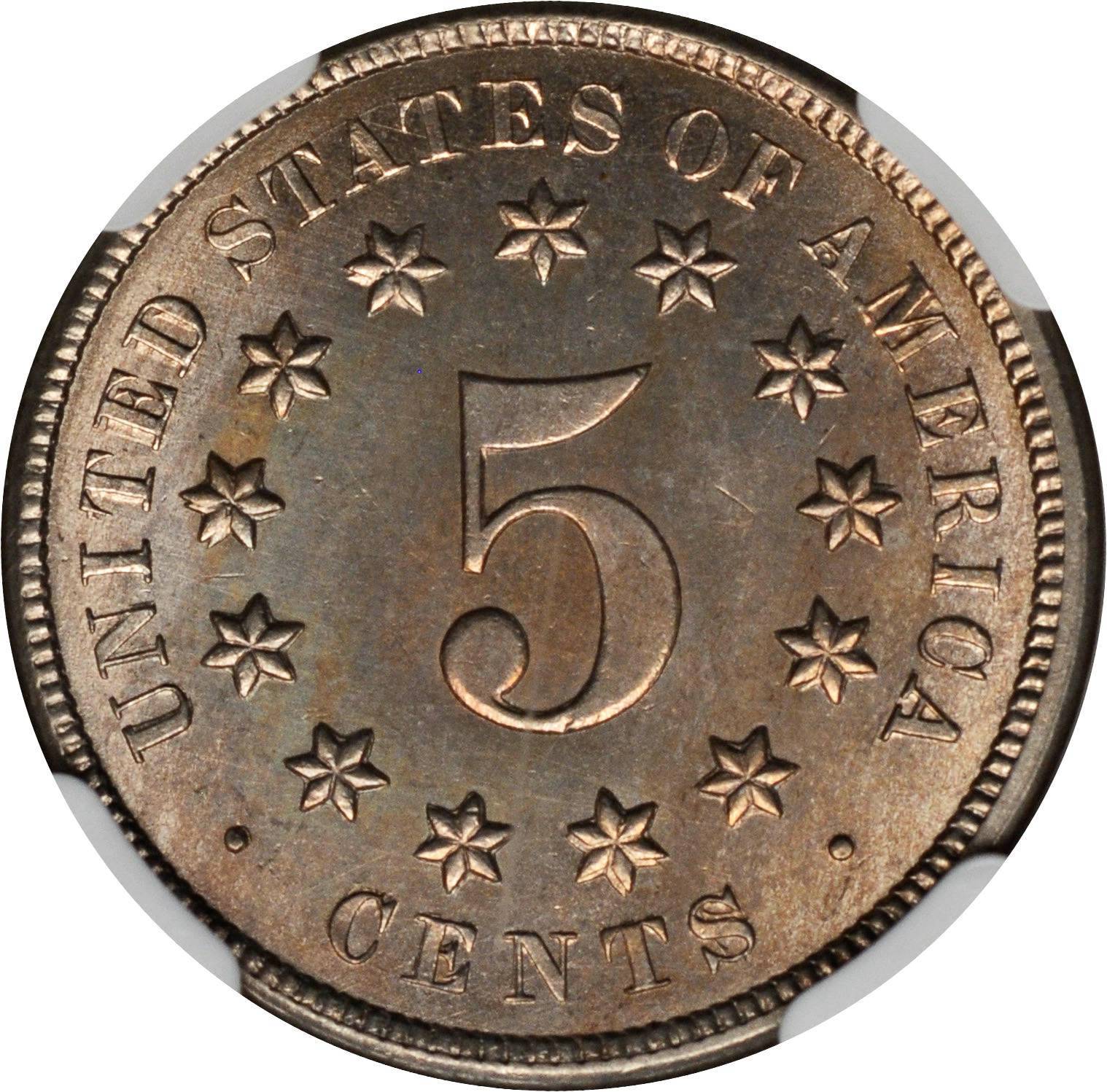 1870 5c Doubled Die Reverse, FS-801 MS60 thumbnail 6