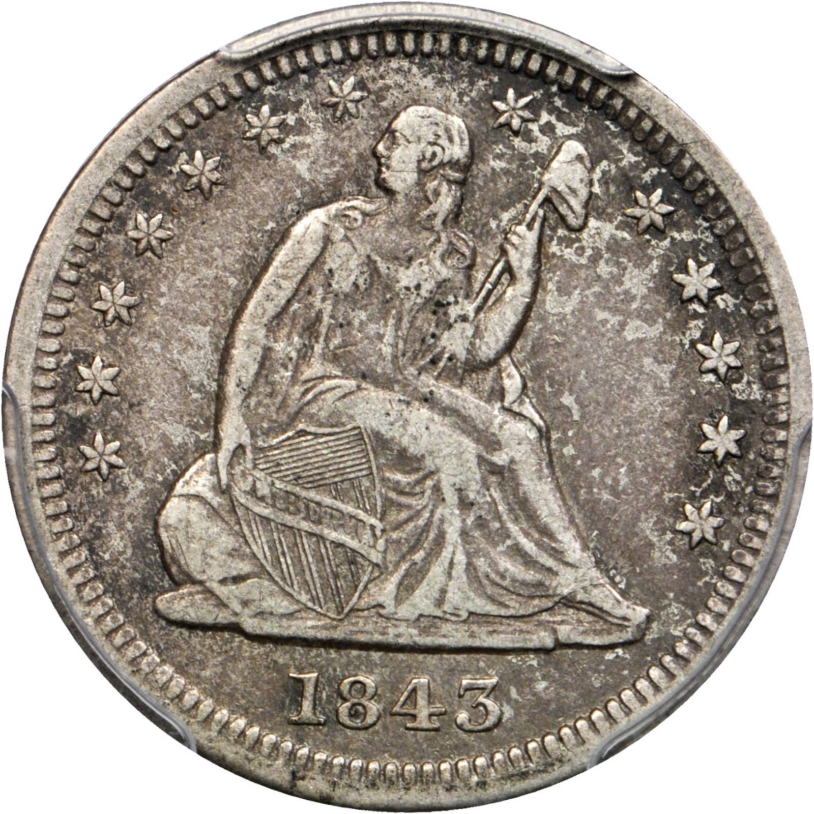 1843-O 25c Large O, FS-501 MS thumbnail 19