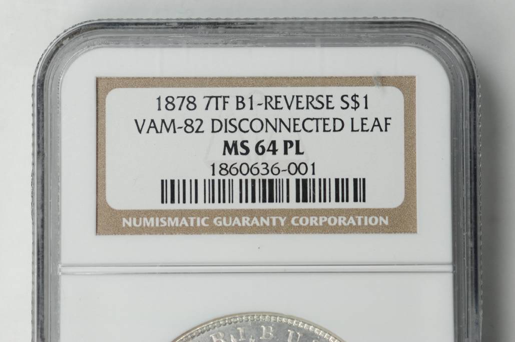 1878 7TF $1  Reverse of 1878, Doubled Stars, VAM-82 MS PL MS61 PL thumbnail 14