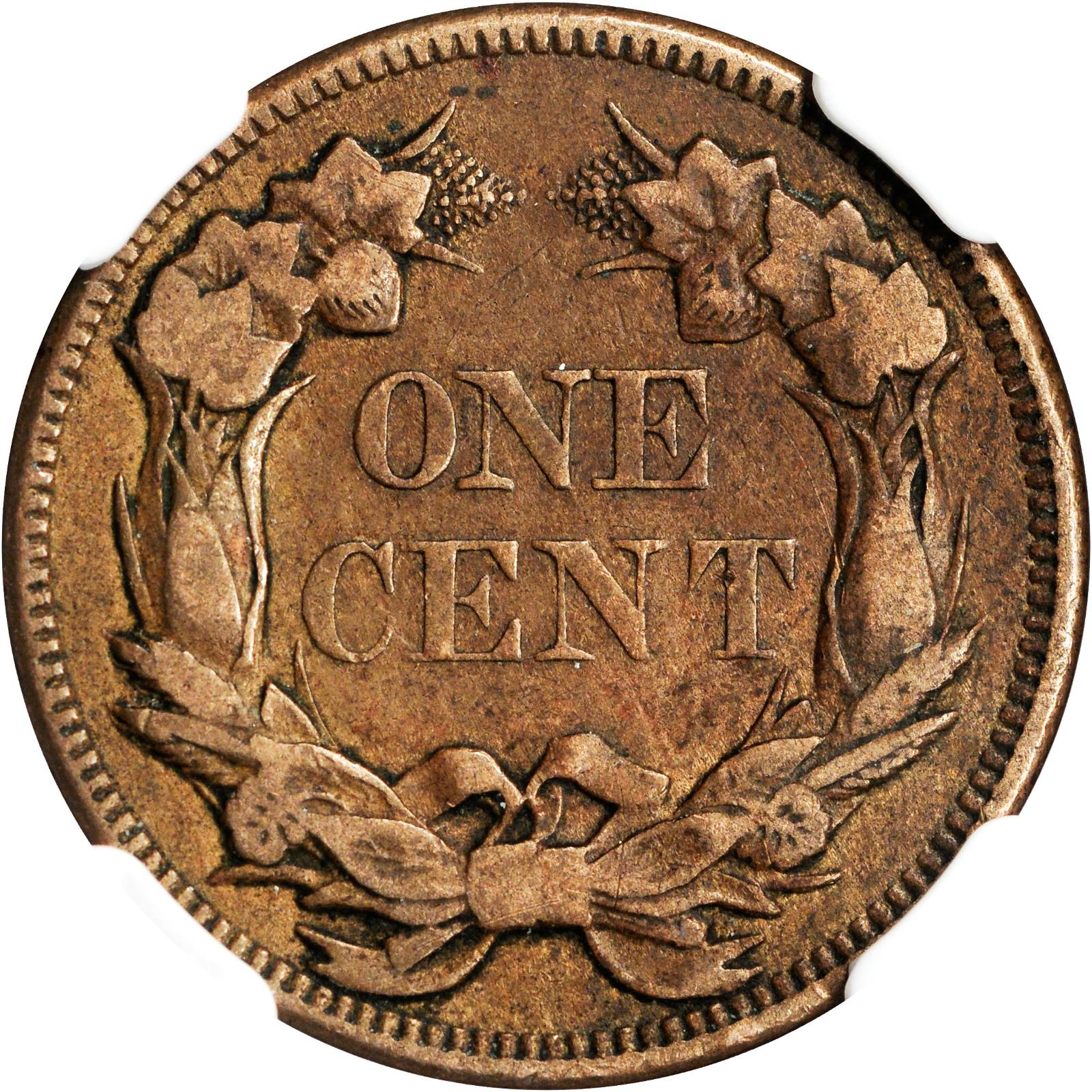 1858/(7) 1c LL, Weak Overdate, FS-302, S-7 MS thumbnail 2