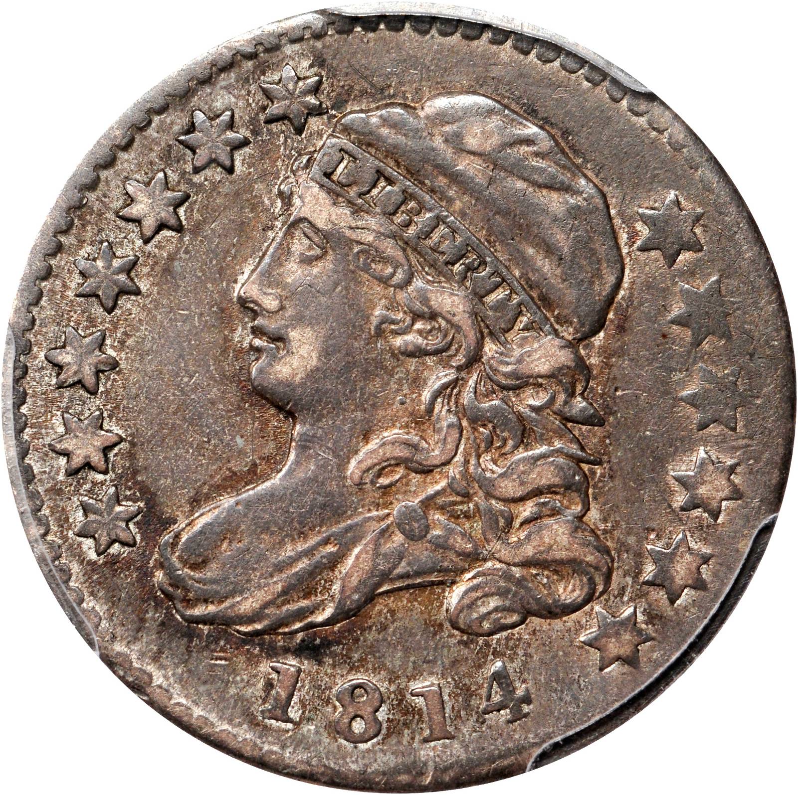 1814 Capped Bust Dime. JR-1. Rarity-3. Small Date. EF-45 (PCGS).
