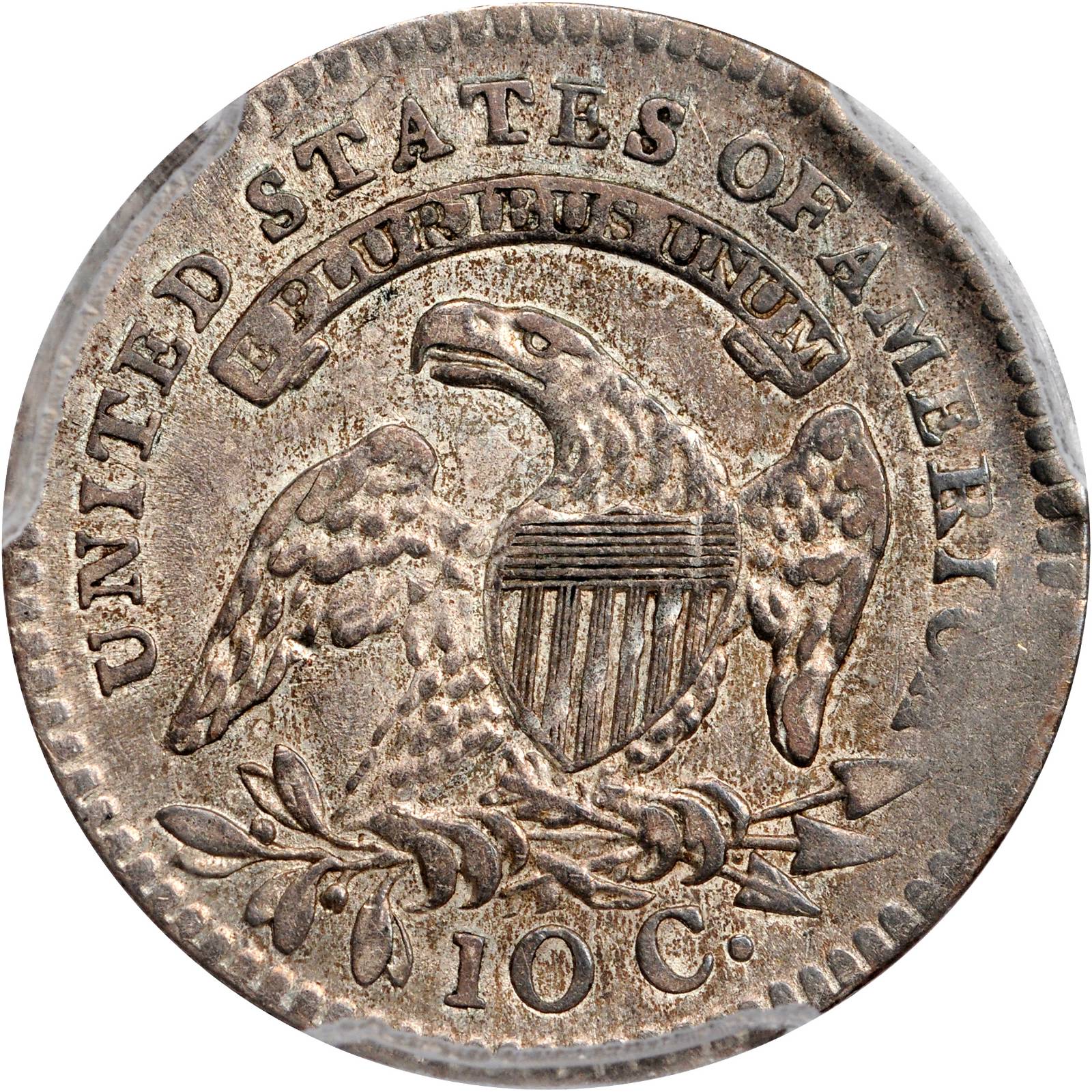 1814 10c Small Date, JR-1 AU55 CAC thumbnail 10