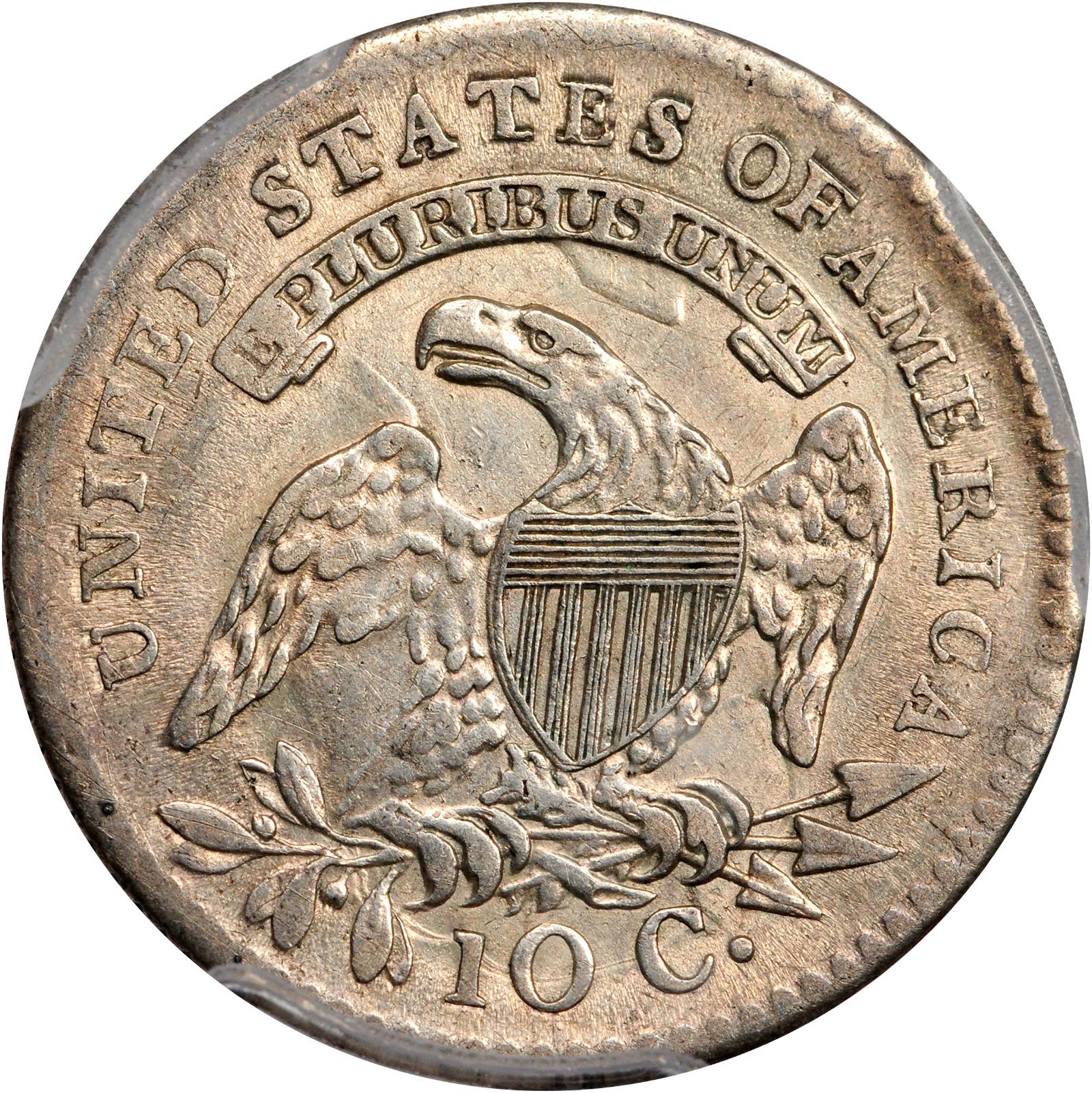 1814 10c Small Date, JR-1 AU55 CAC thumbnail 20
