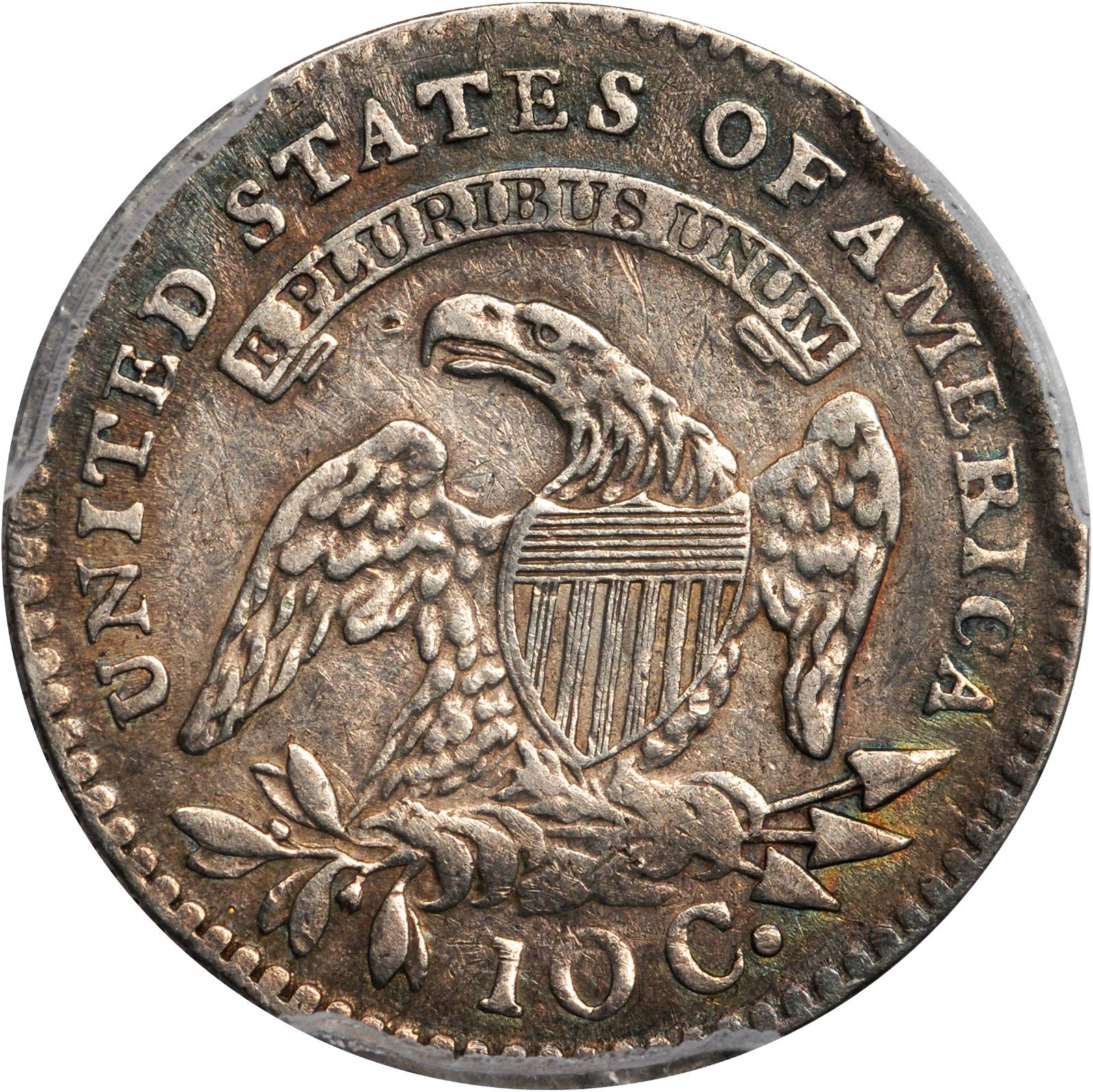 1814 10c Large Date, JR-2 XF40 thumbnail 2