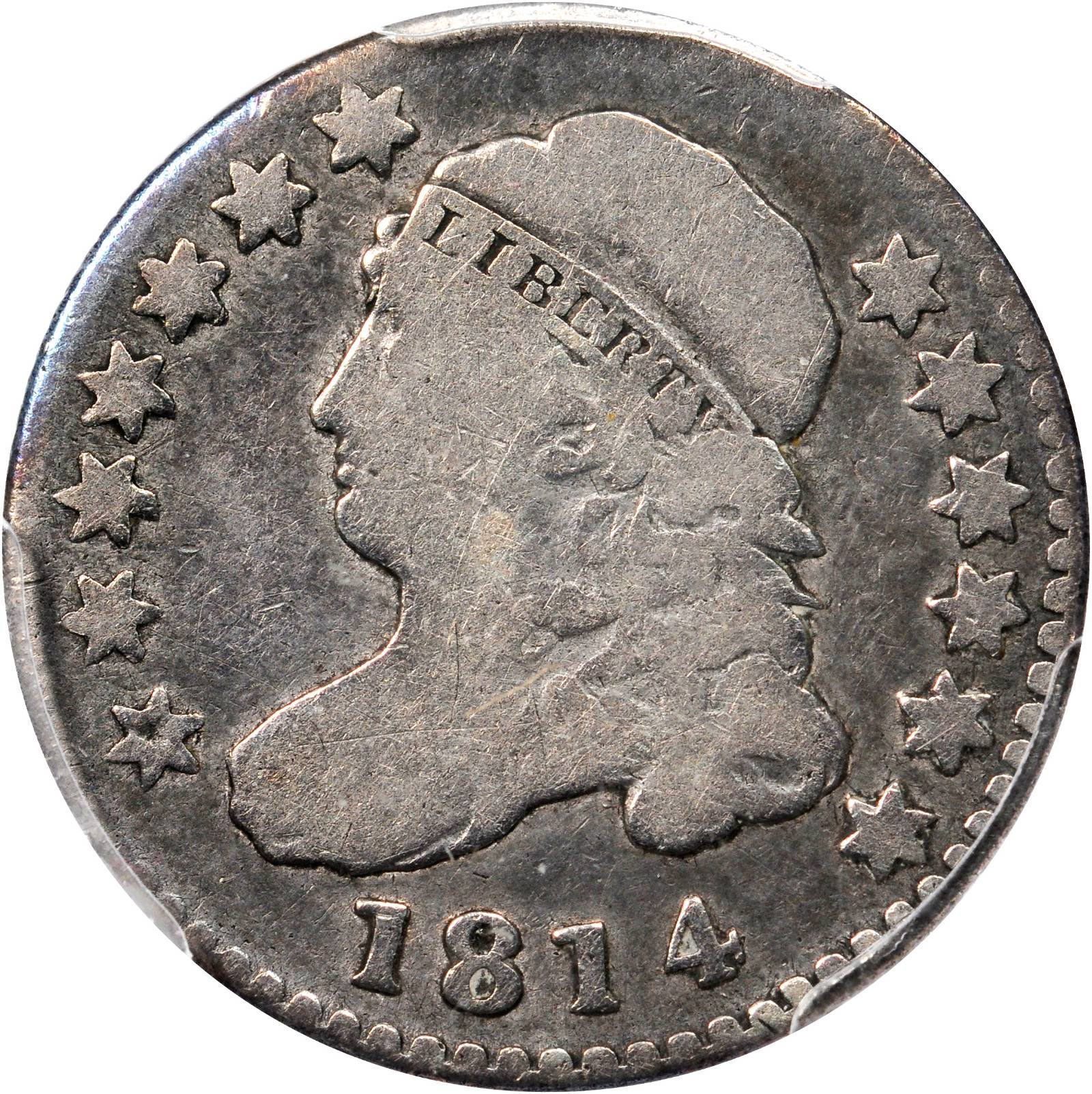 1814 Capped Bust Dime. JR-5. Rarity-3. STATESOFAMERICA. Good-6 (PCGS).